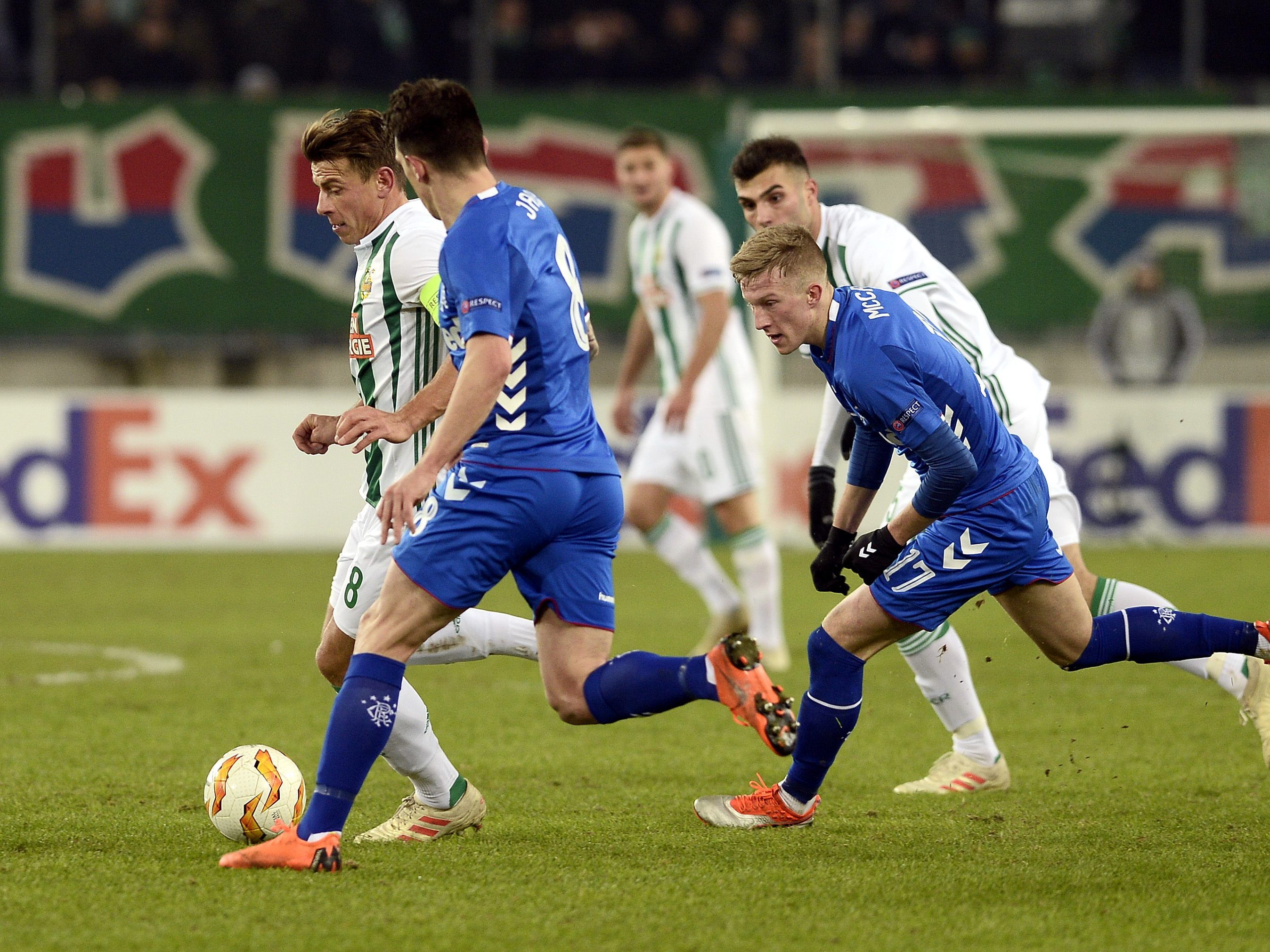 Rapid Wien besiegt Glasgow Rangers und steigt in der EL auf. Rapid Wien besiegt Glasgow Rangers und steigt in der EL auf.