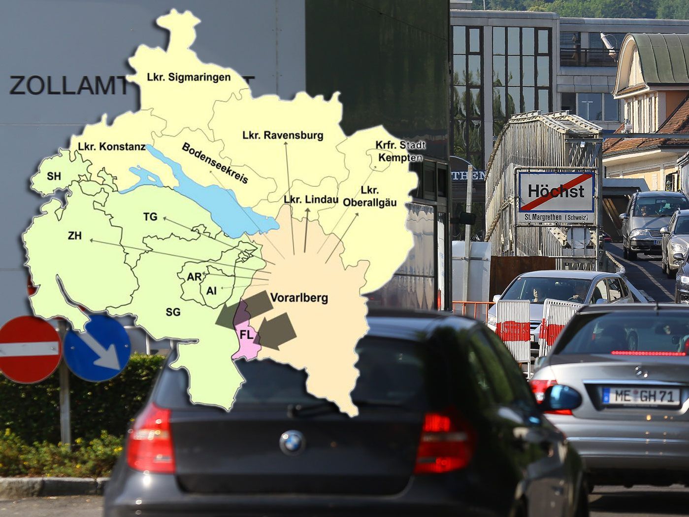 55.500 Arbeitnehmer pendeln über die Staatsgrenzen der internationalen Bodenseeregion.