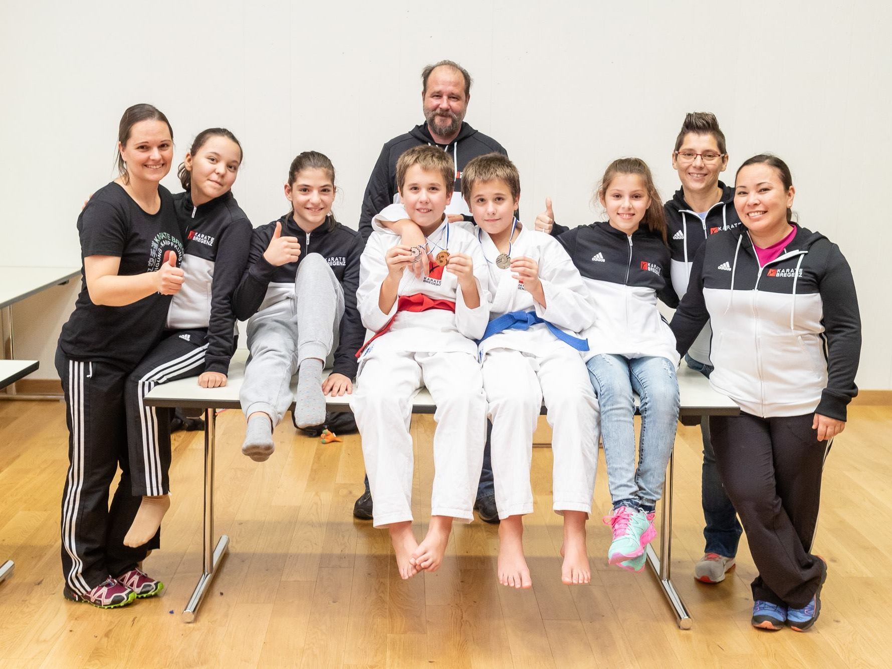 Das erfolgreiche Team von Karate Bregenz beim Samiclaus Turnier