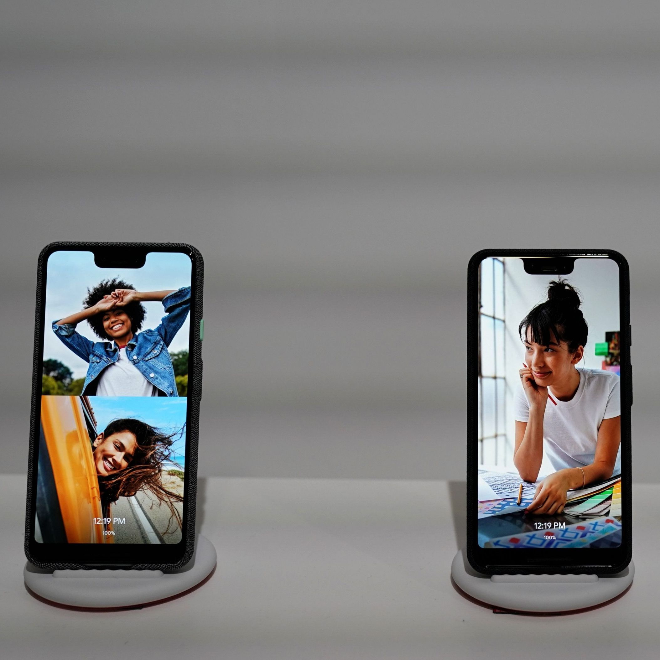 Im Bild: Pixel 3 Smartphones von Google.