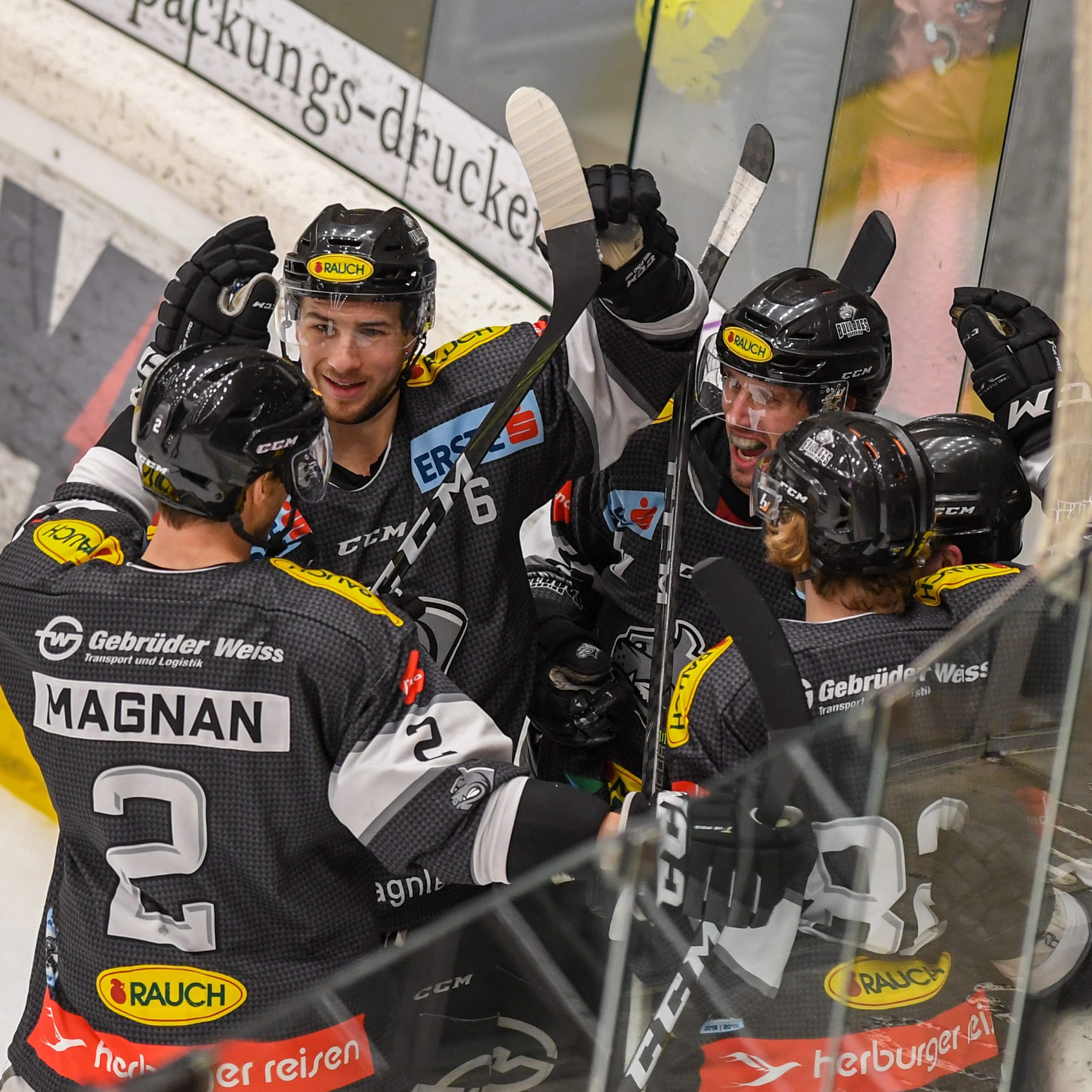 Großen Jubel gab es heute nach der Schlusssirene bei Dornbirn.