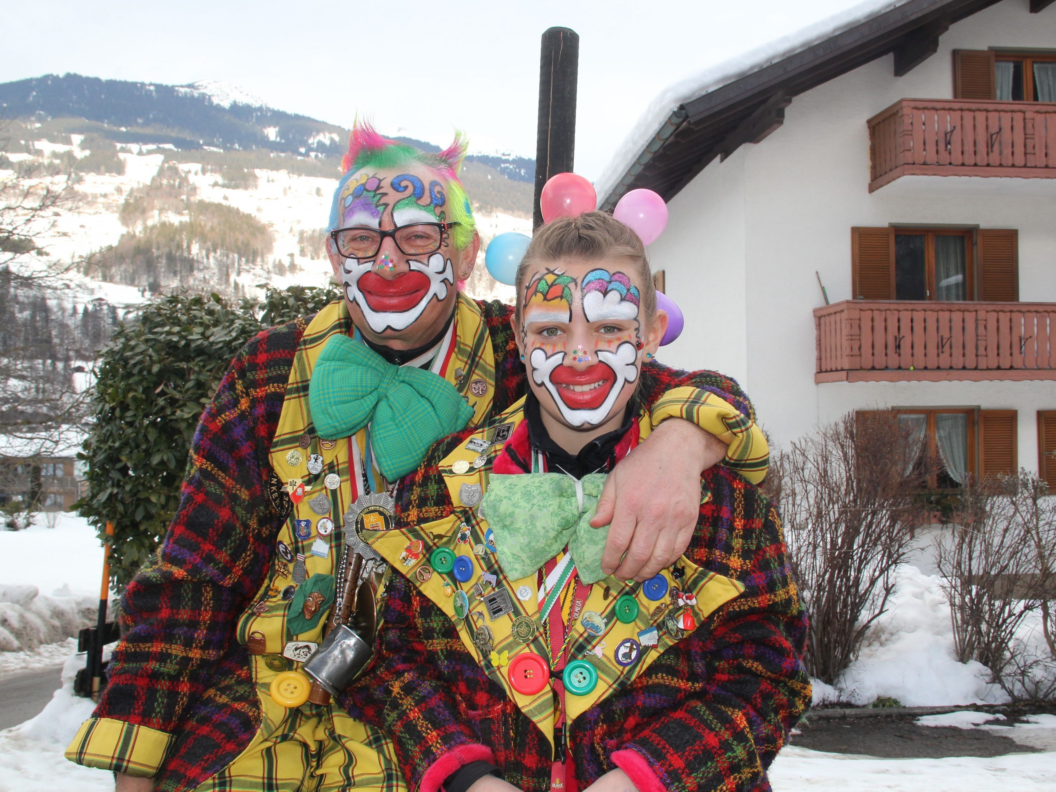 Wolfgang und Laura waren als Clowns unterwegs