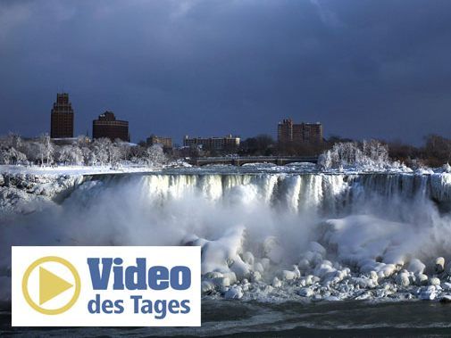 Die Niagara-Fälle im Jänner 2018.