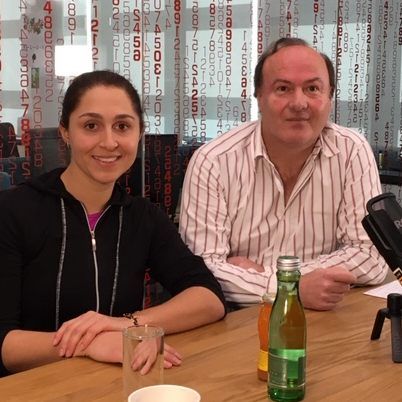 Tamira Paszek im VOL.AT-Studio bei Thomas Knobel.