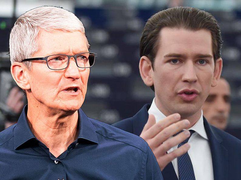 Tim Cook und Sebastian Kurz