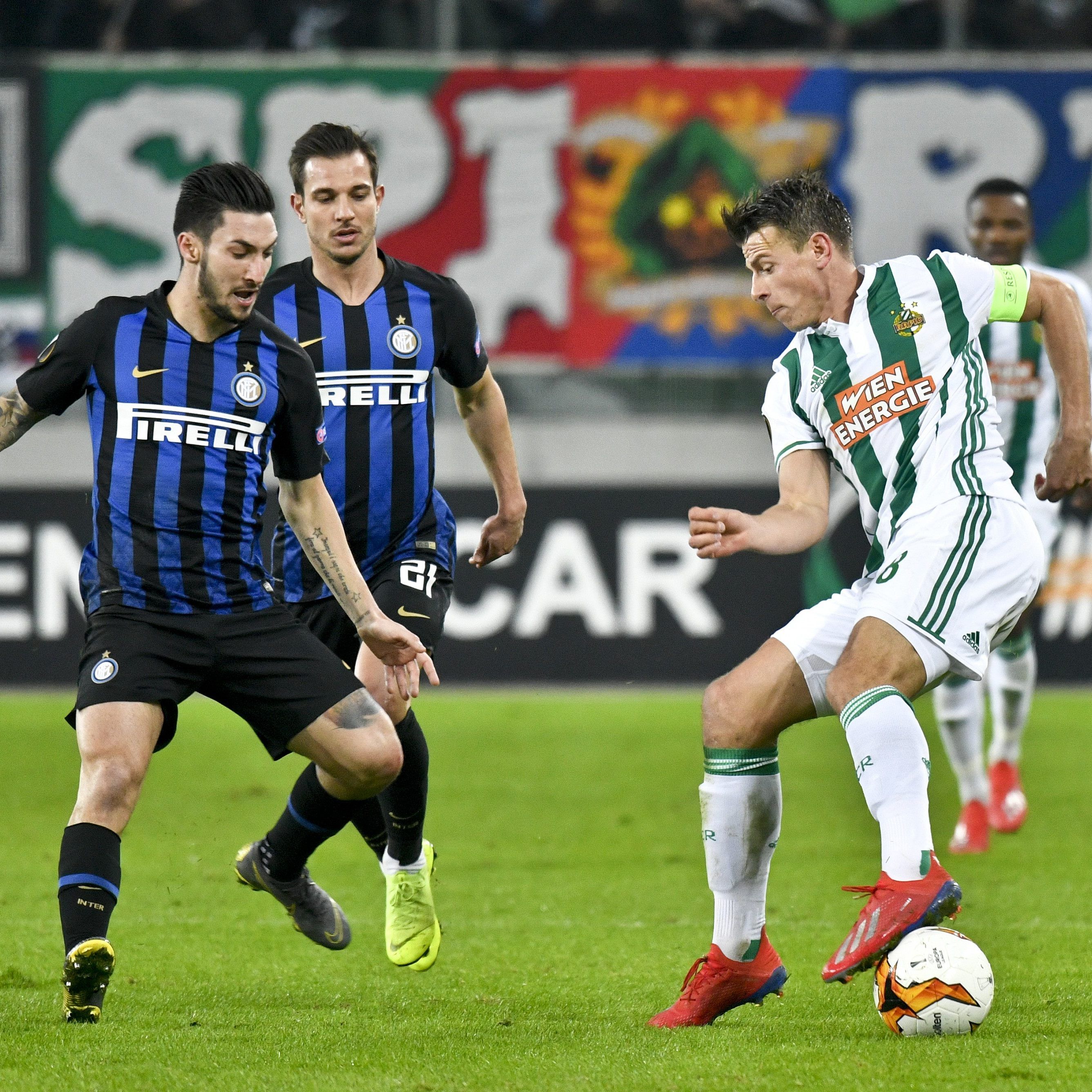 Rapid Wien musste sich in der EL mit 0:1 gegen Inter Mailand geschlagen geben.