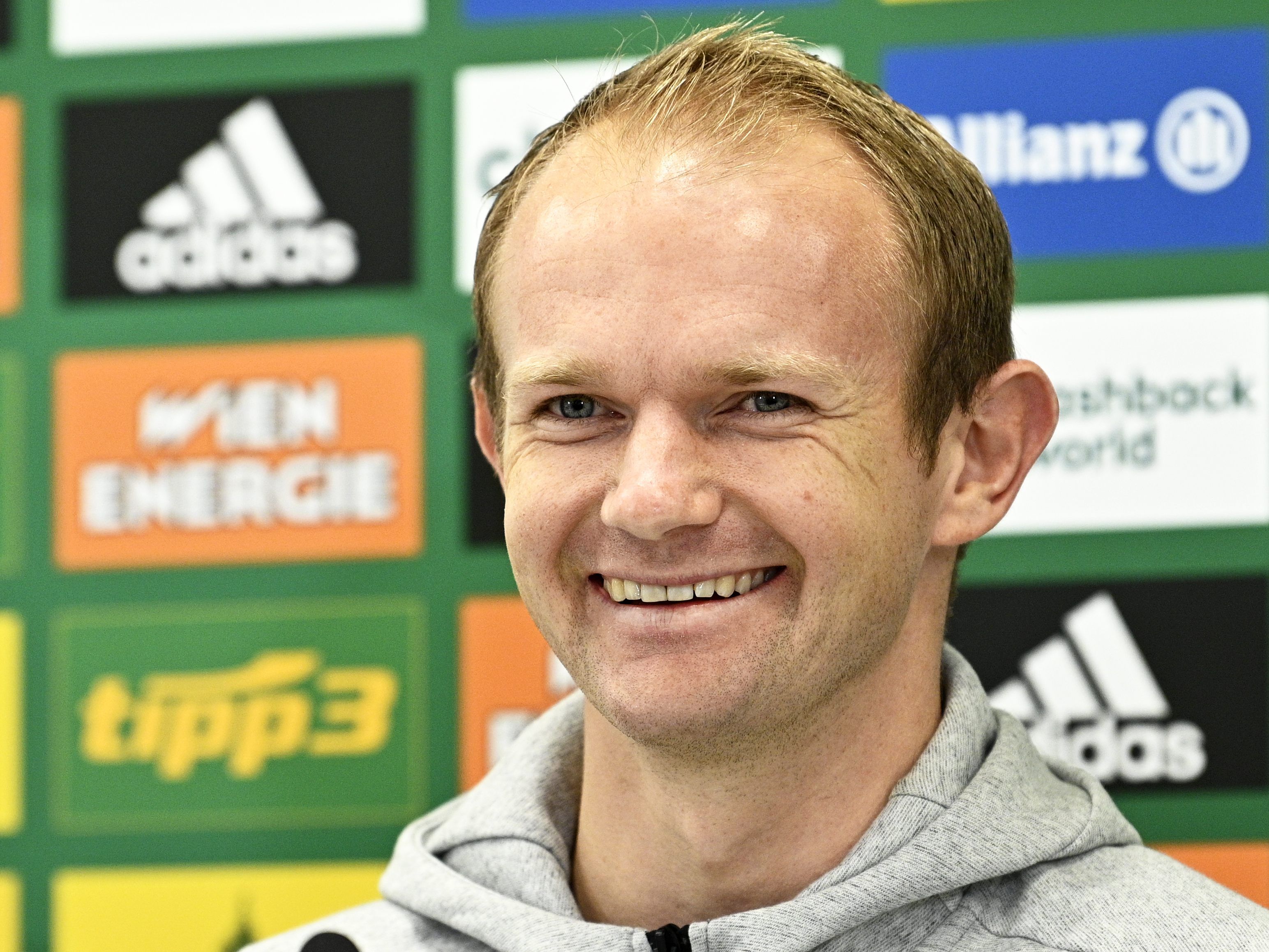 Vorfreude vor dem Match Rapid Wien gegen Inter Mailand.