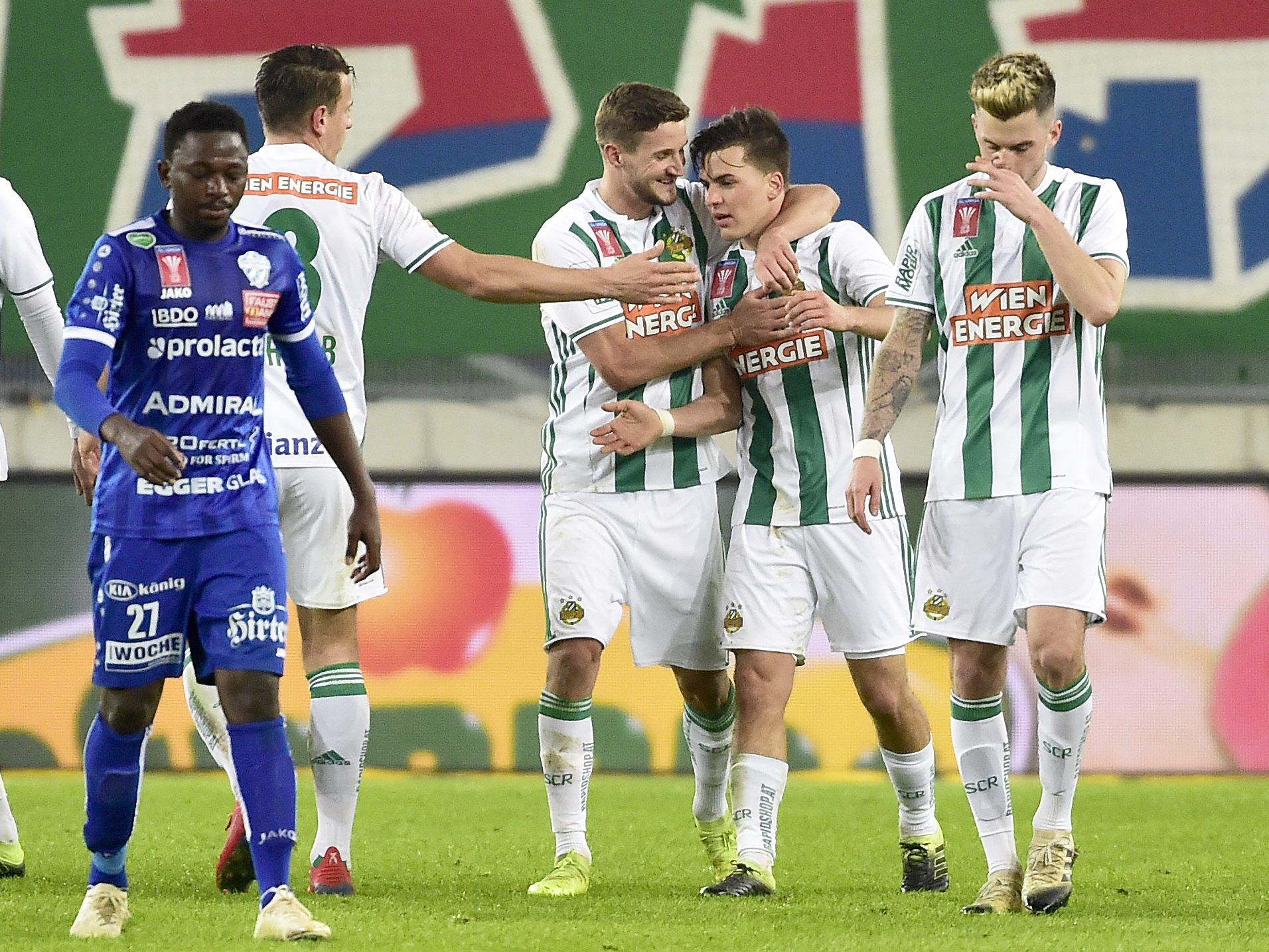 Rapid Wien zieht in das ÖFB-Cup-Halbfinale ein.