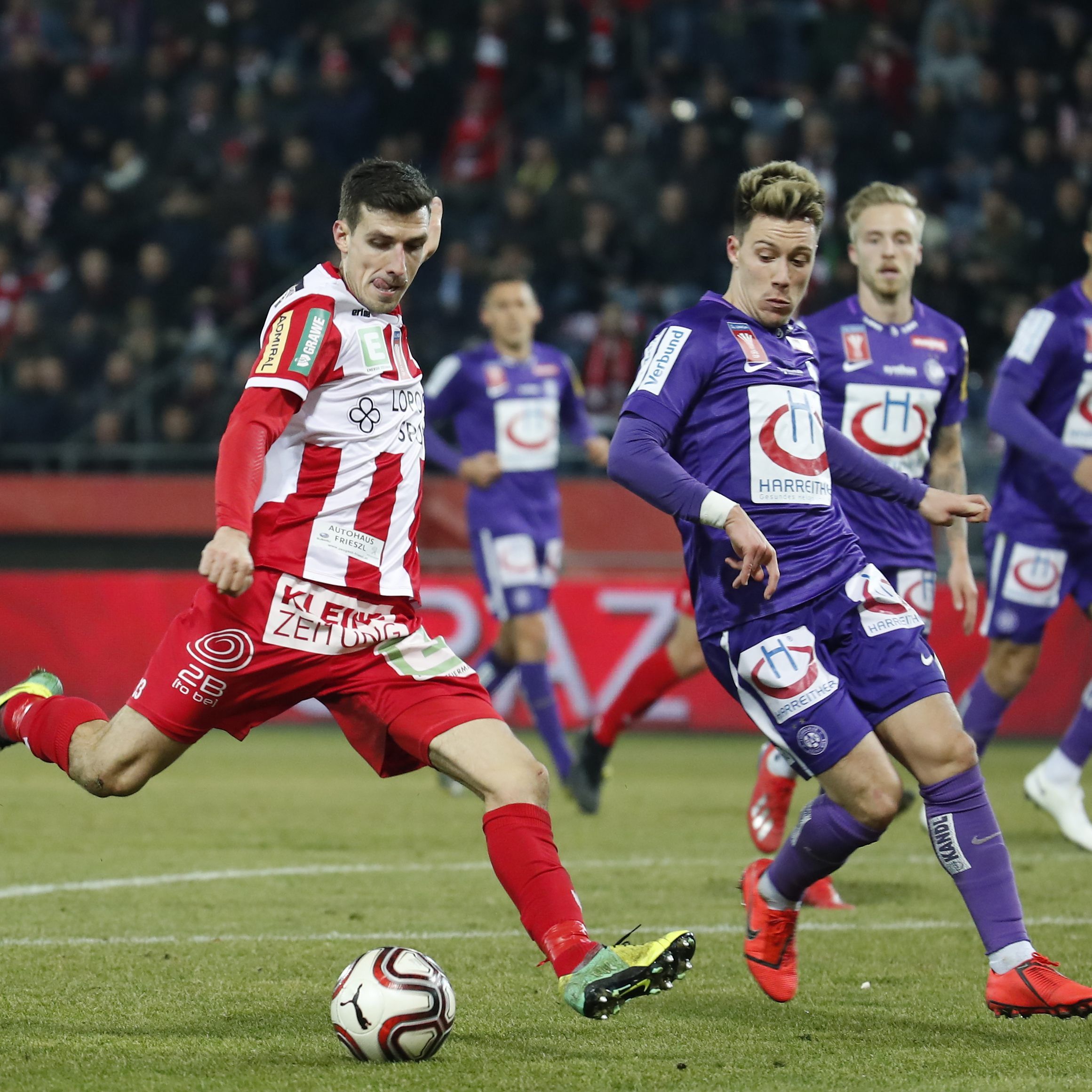 GAK hat die Austria gestern Abend mit einem 2:1 geschlagen.