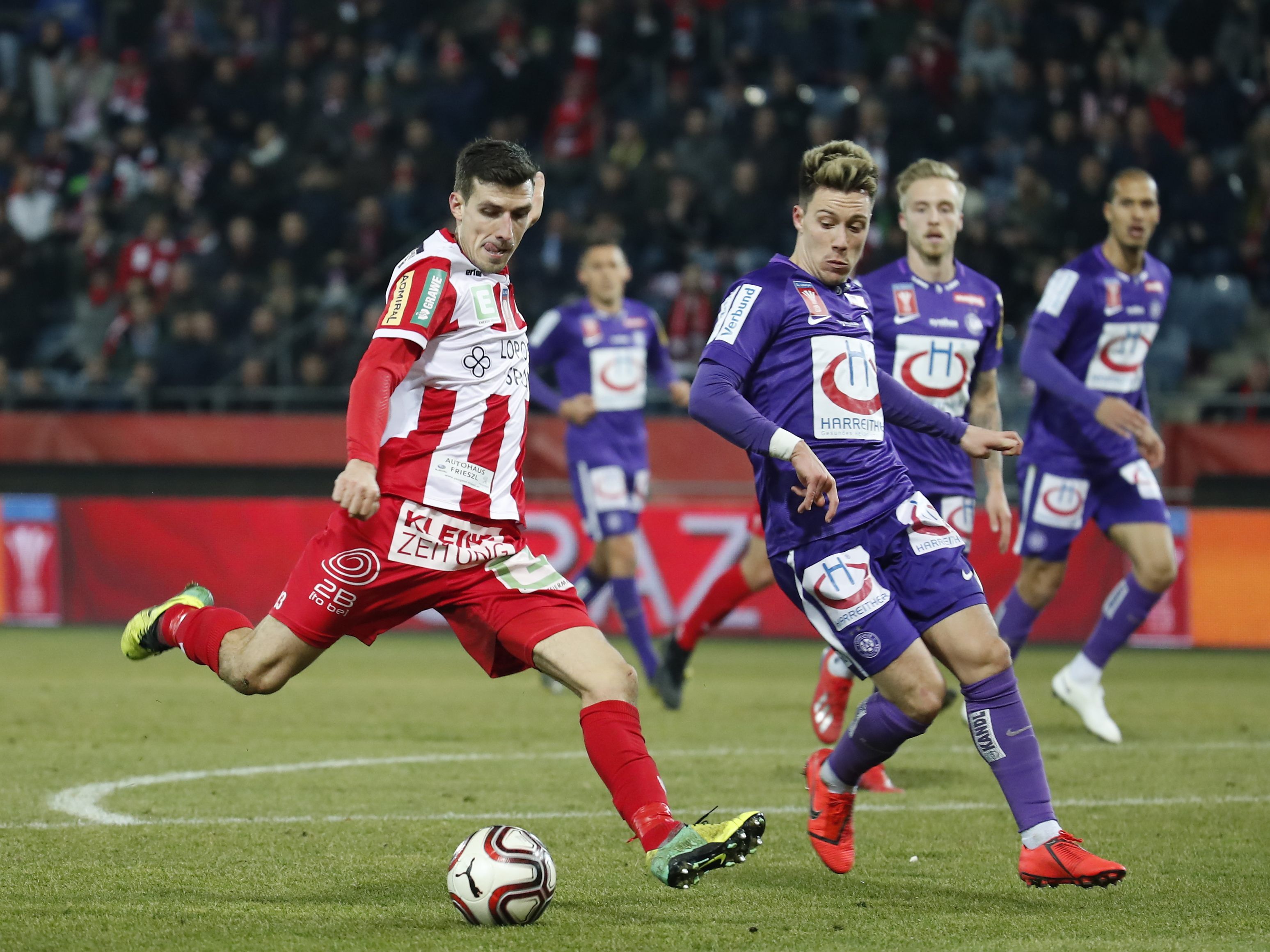 GAK hat die Austria gestern Abend mit einem 2:1 geschlagen.