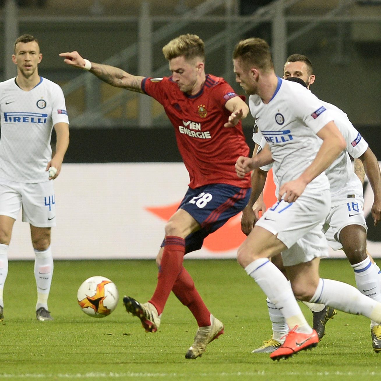 Rapid musste sich gegen Inter Mailand geschlagen geben.