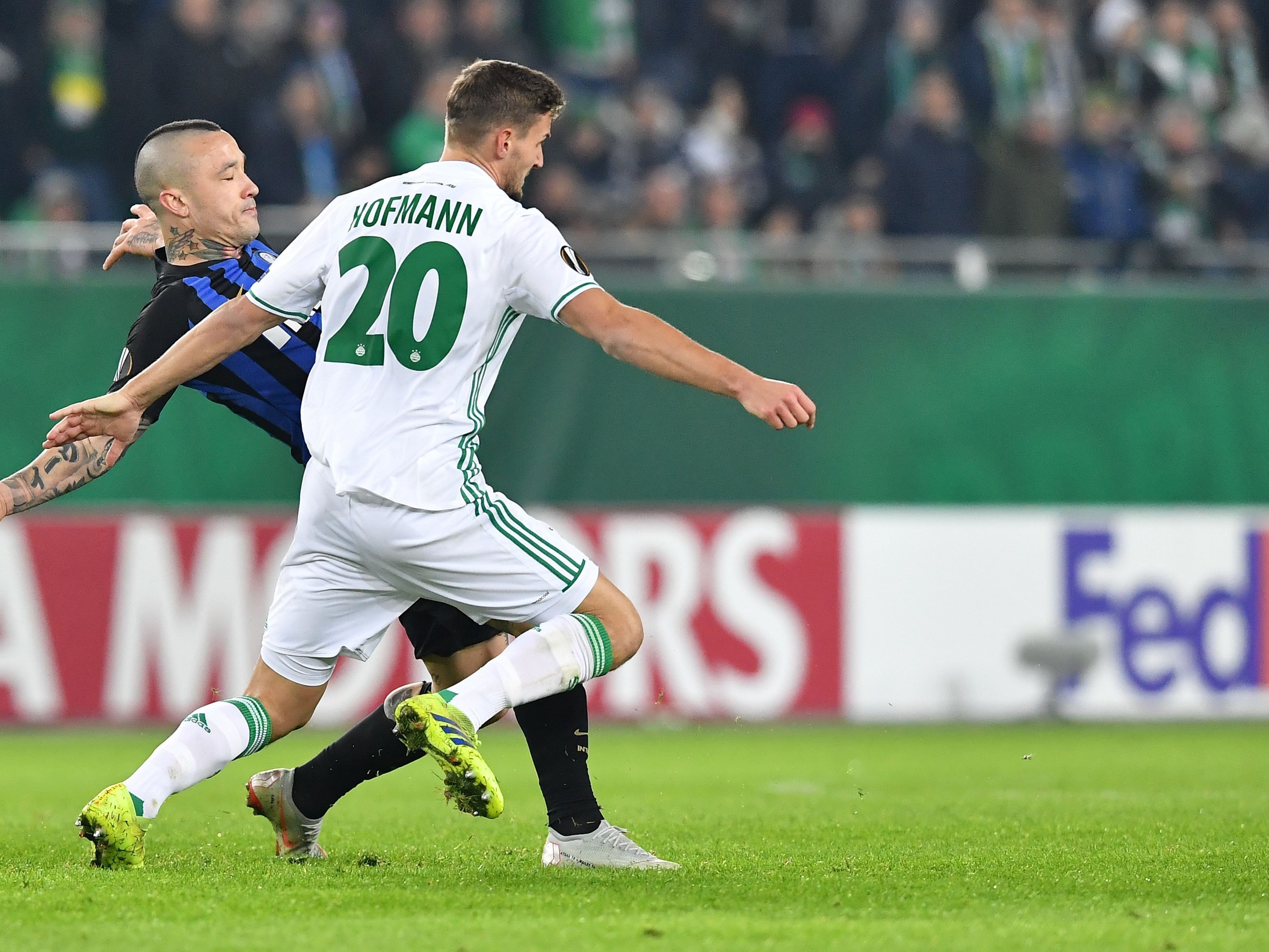 Rapid Wien musste sich im Spiel gegen Inter Mailand geschlagen geben.