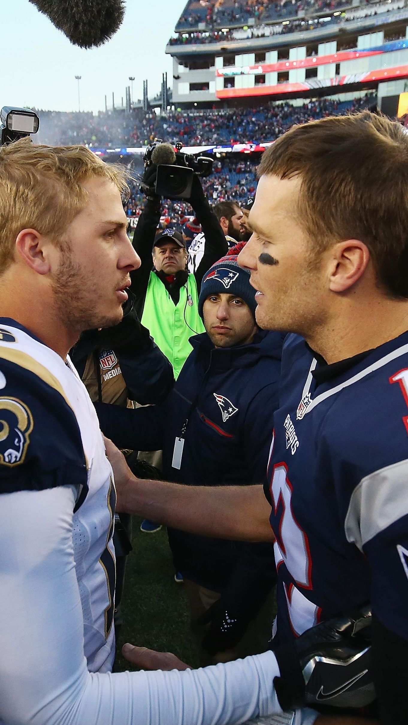 Das große Duell der Generationen in Super Bowl LIII: Tom Brady (r.) gegen Jared Goff (l.).