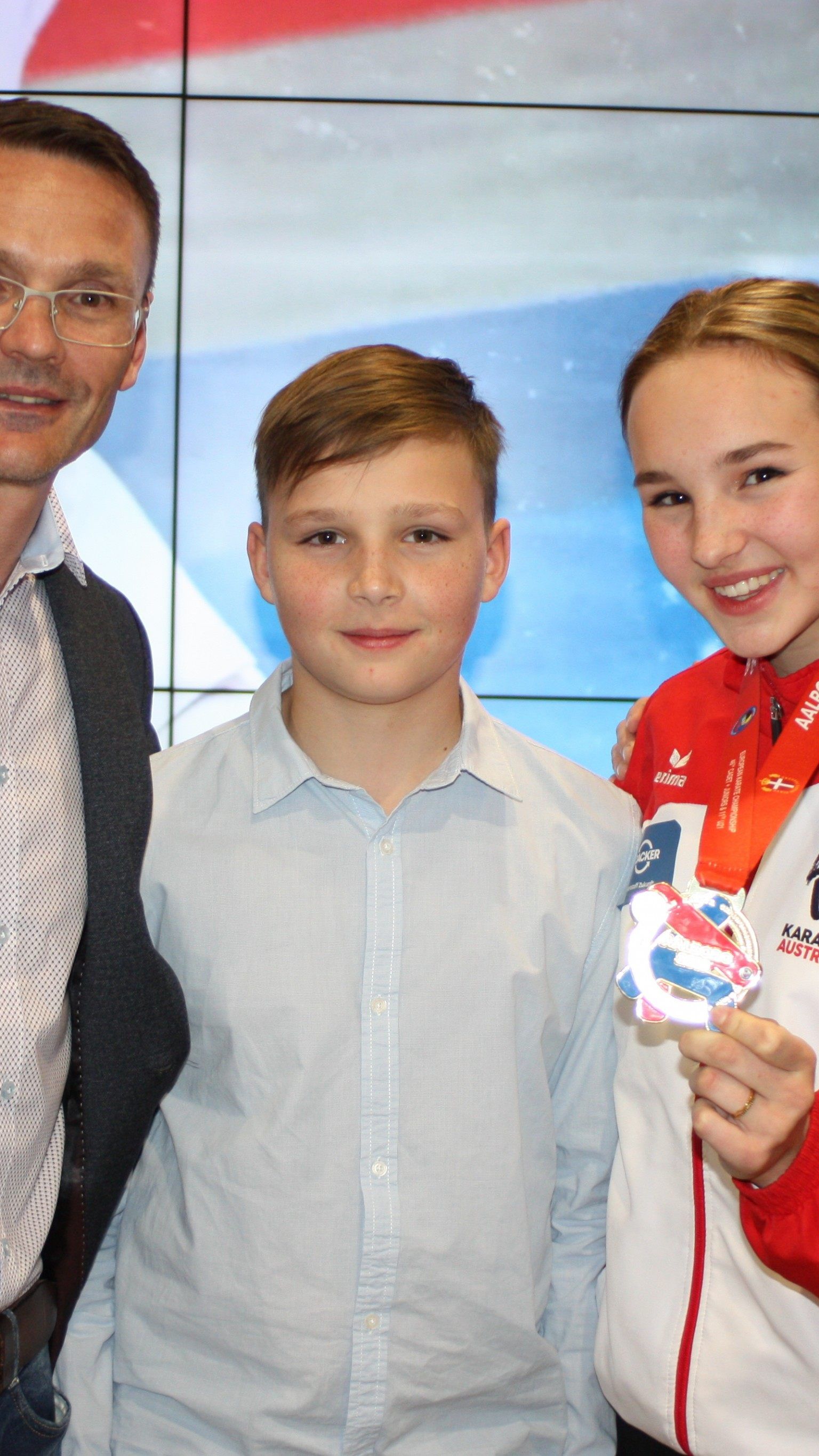 Vater Daniel, Sohn Elias, Hanna und Mutter Karin Devigili