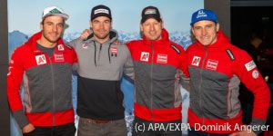 ÖSV Team der Herren bei der Ski WM 2019 in Aare