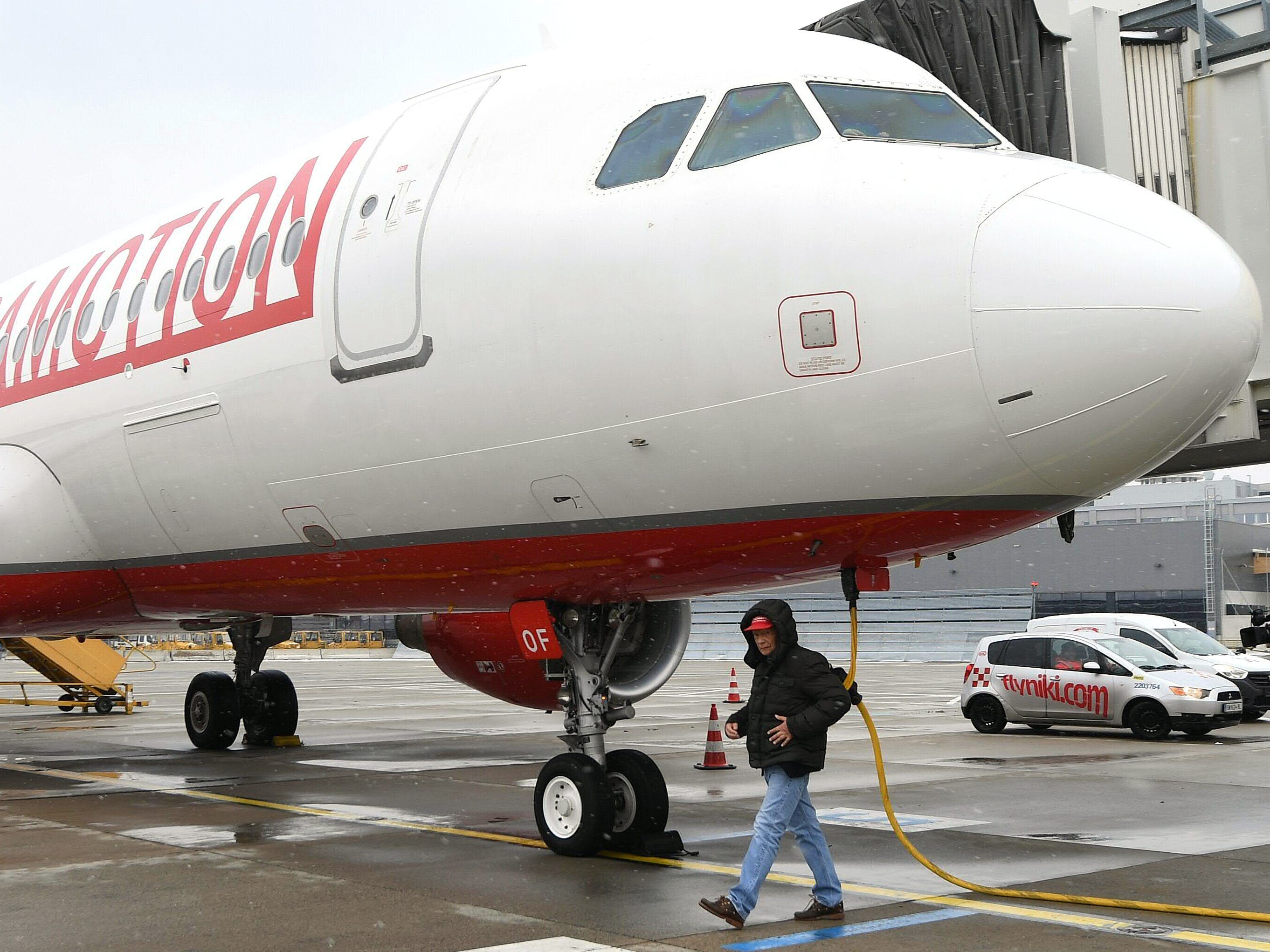 Wegen eines Triebwerksausfalls wurde der Start der Laudamotion-Maschine abgebrochen.