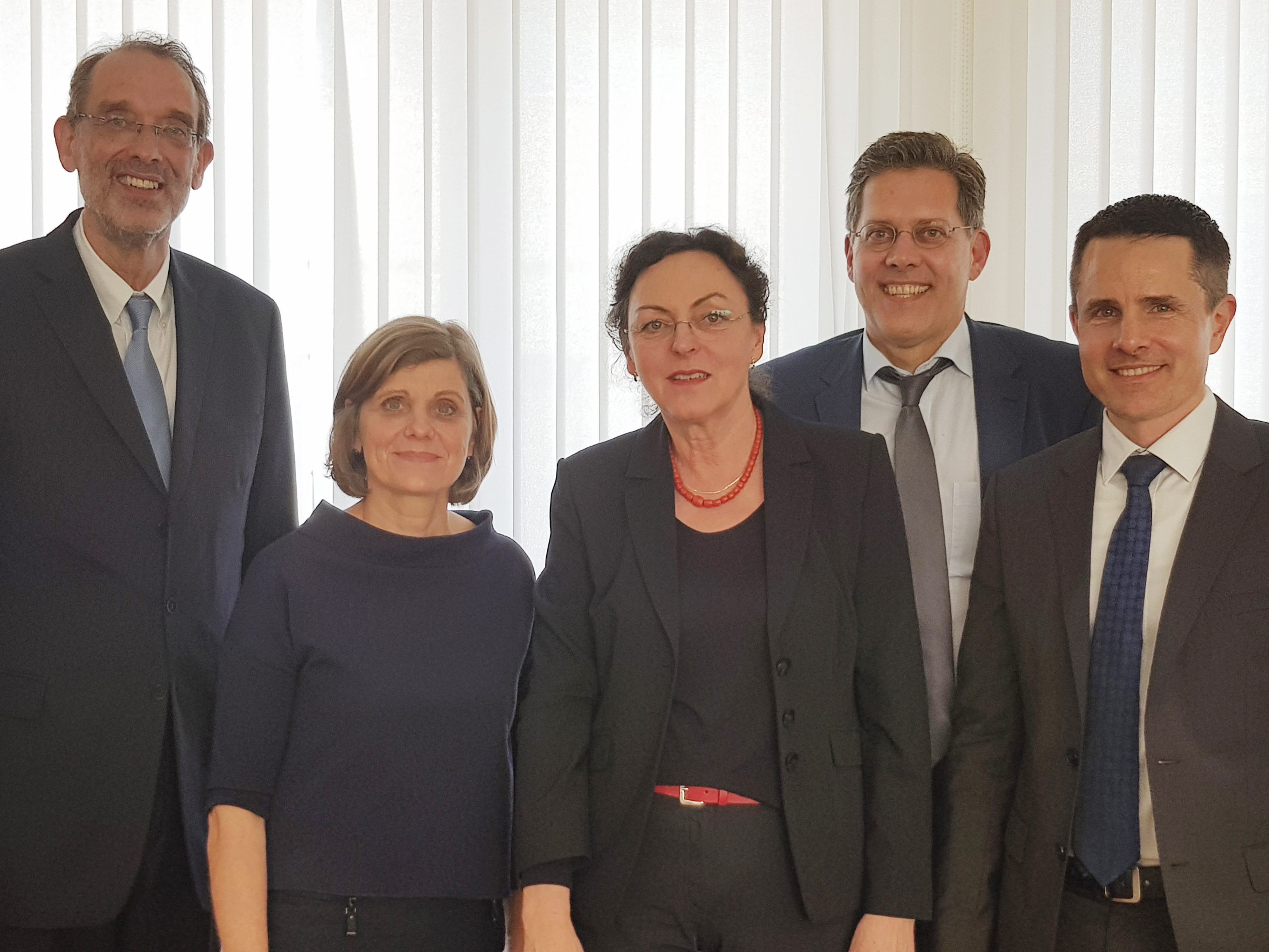 Bundesminister Heinz Faßmann und Landesrätin Barbara Schöbi-Fink mit dem Rektorat der PH Vorarlberg