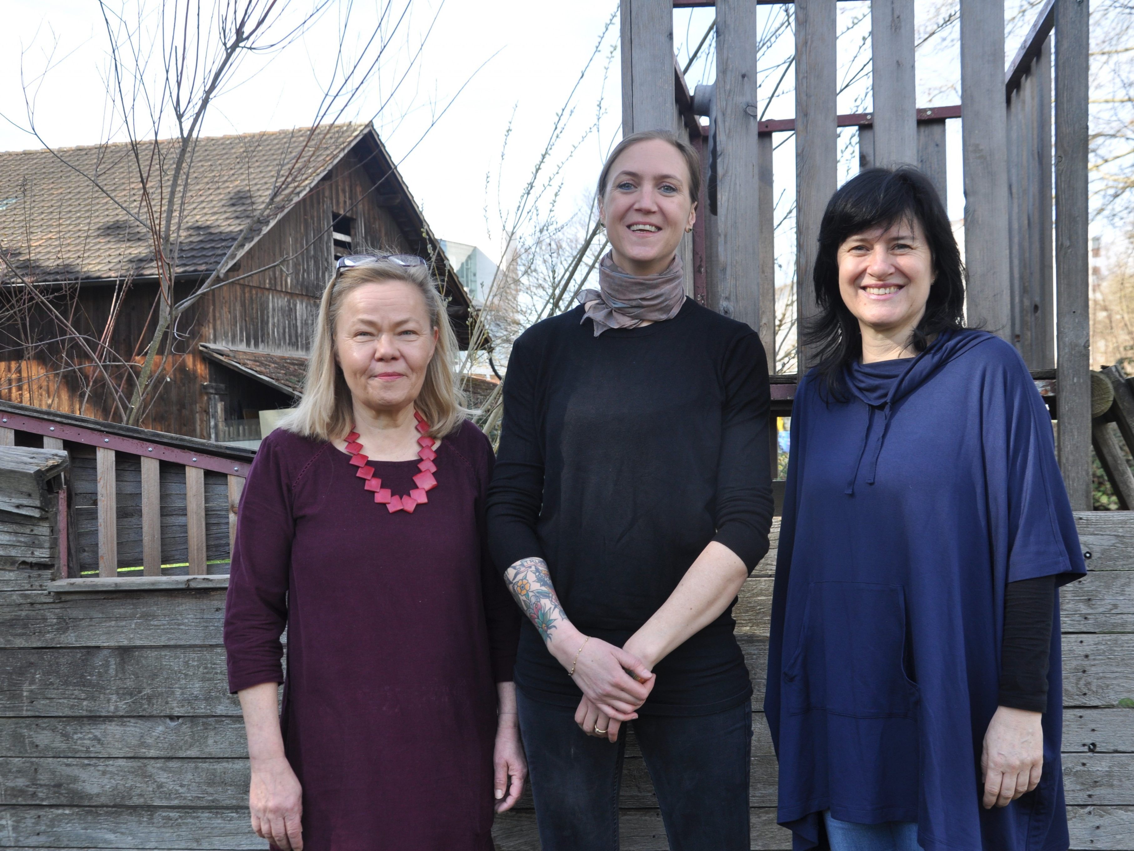 (v.l.) Leiterinnen Tuija Längle (Kinder), Julia Troll (Obfrau) und Ursula Sageder (Kleinkinder)