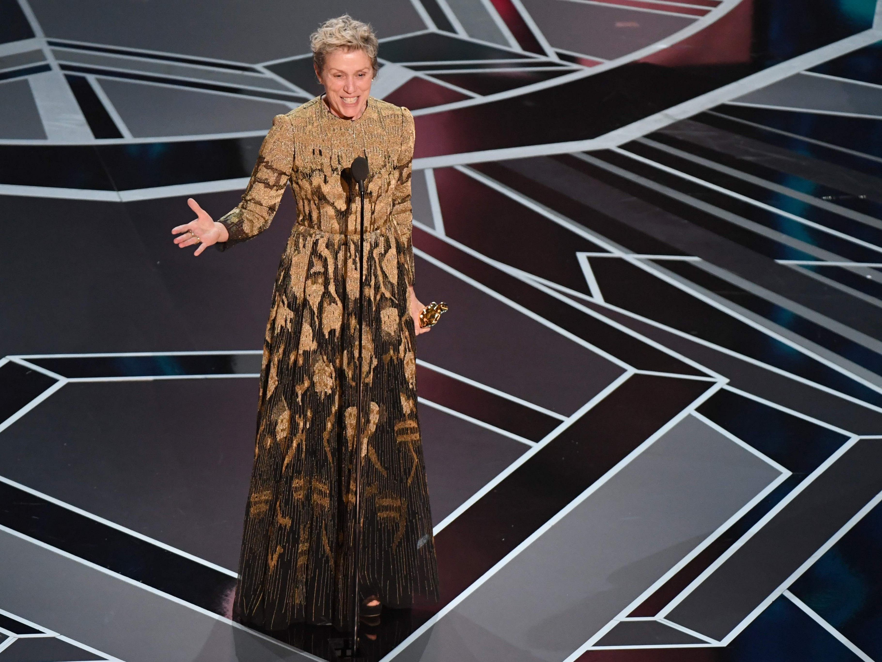 Frances McDormand wurde für ihre Rolle in "Three Billboards outside Ebbing, Missouri" mit dem Oscar als beste Schauspielerin ausgezeichnet.