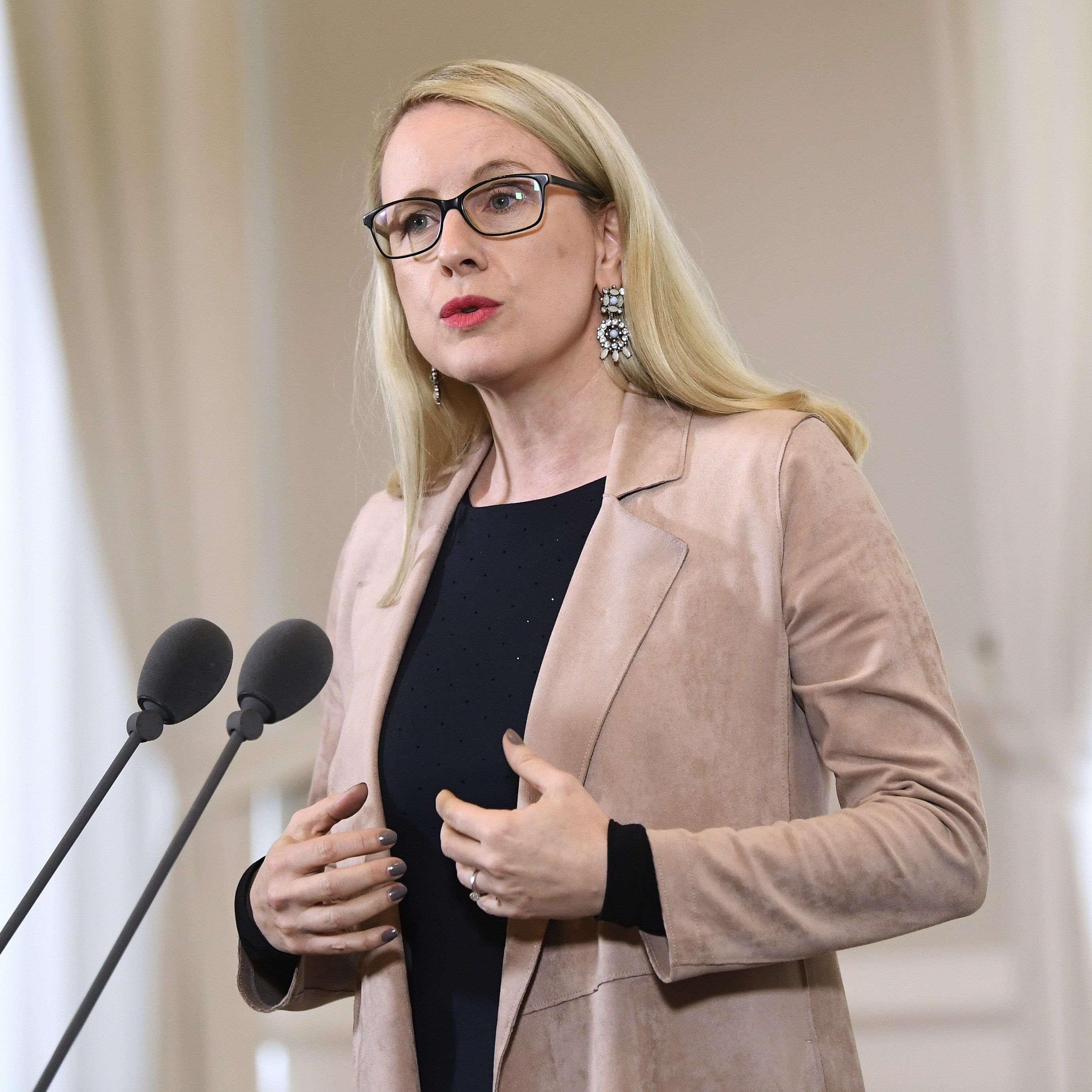 Laut FPÖ kommt der Papamonat fix, Wirtschaftsministerin Schramböck bremst nun.