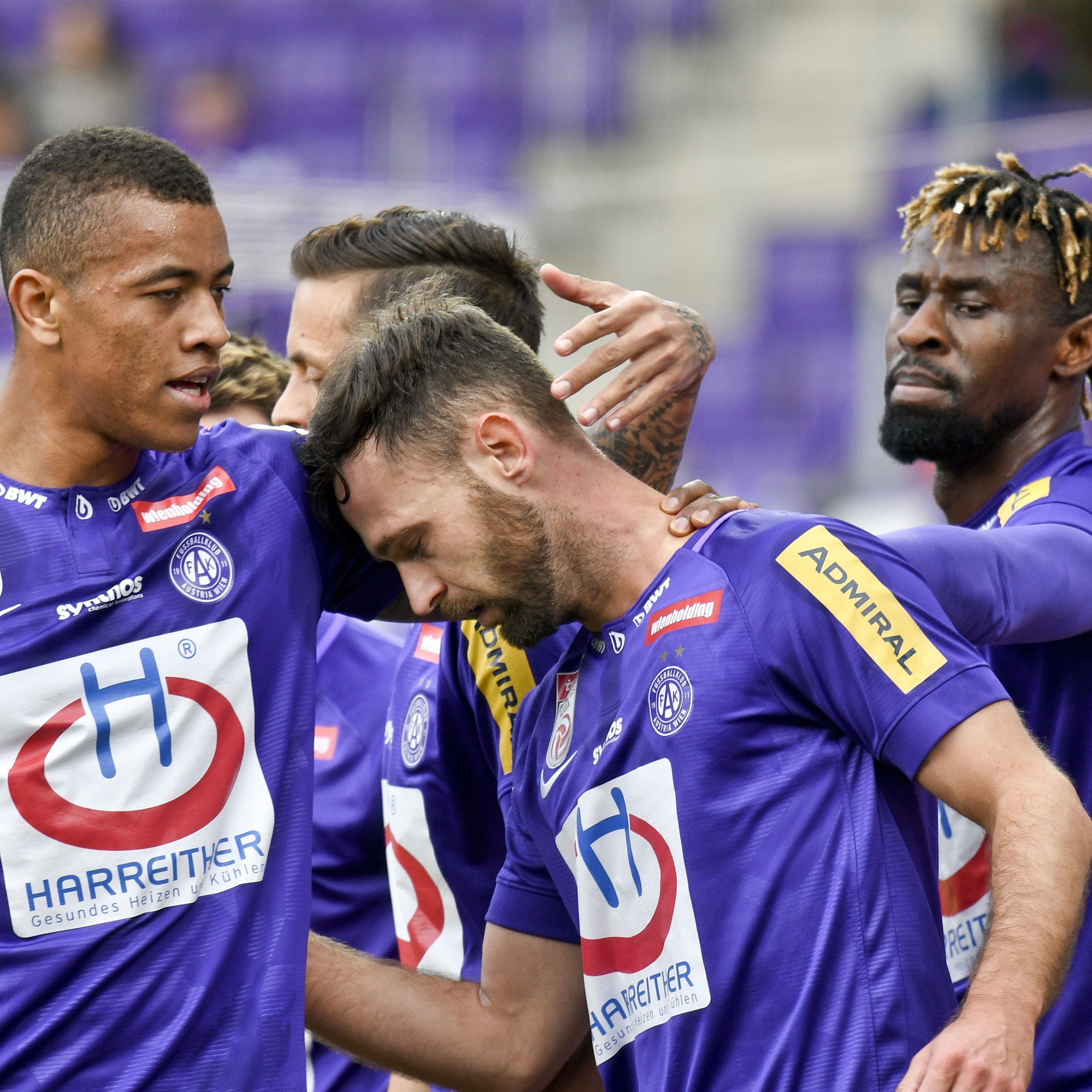 Austria Wien konnte in Unterzahl gegen den TSV Hartberg gewinnen.