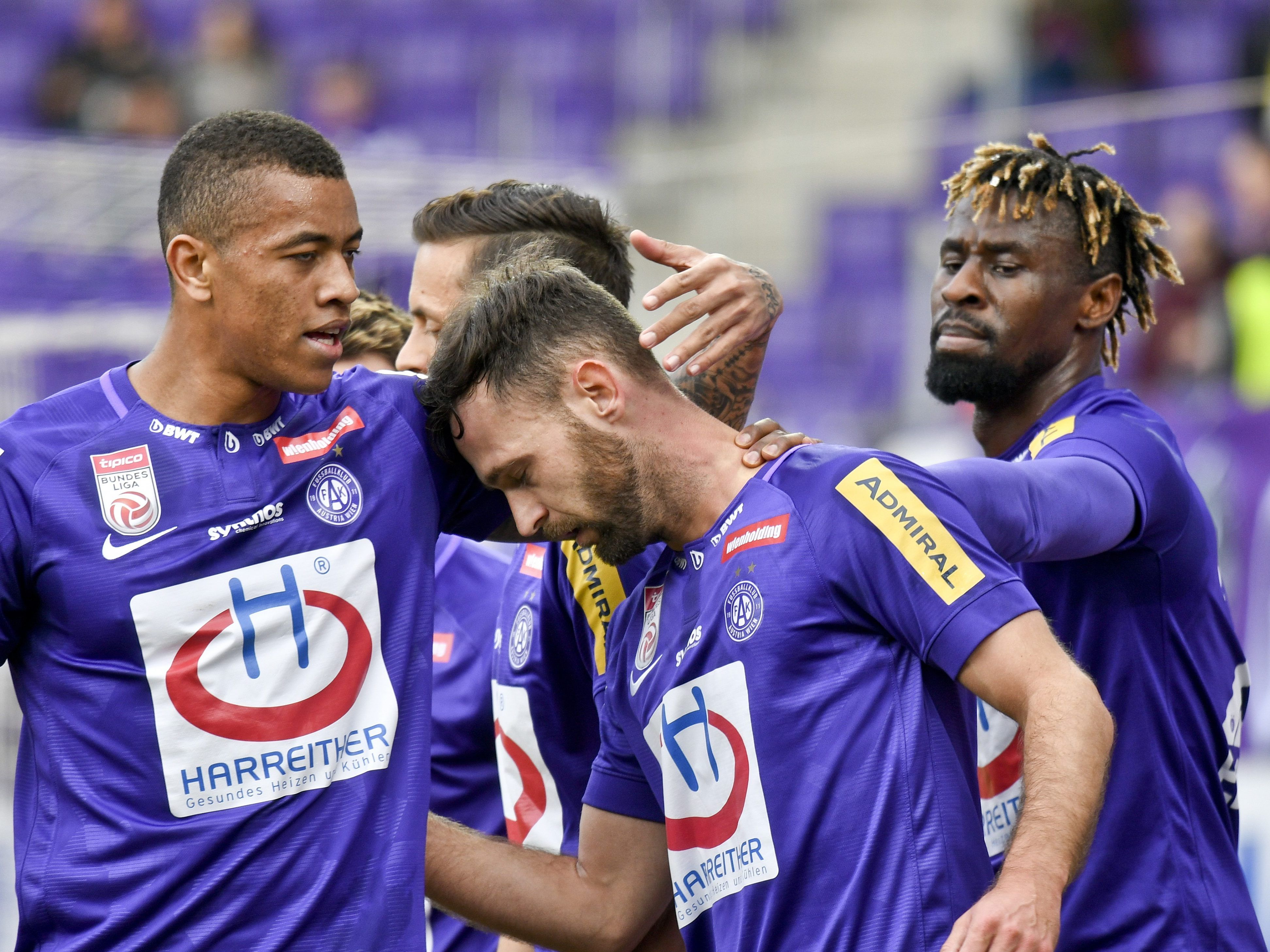 Austria Wien konnte in Unterzahl gegen den TSV Hartberg gewinnen.