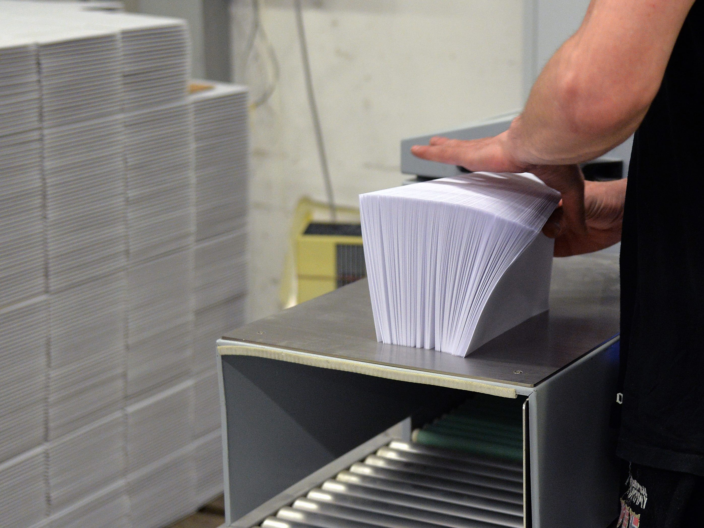 Die Stimmzettel für die EU-Wahl gehen in den Druck