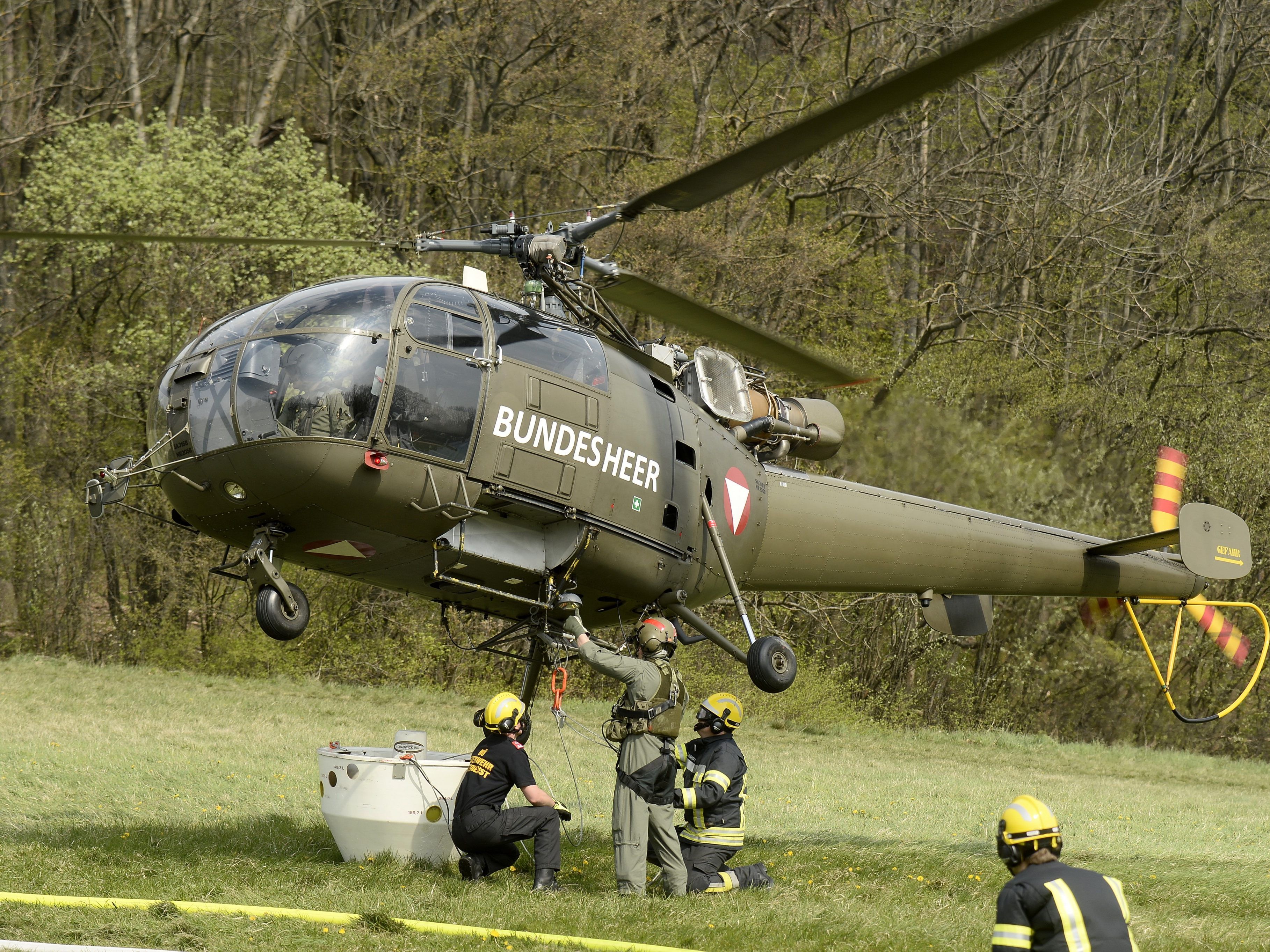 Am Montag wurde ein Großbrand im Wienerwald simuliert.