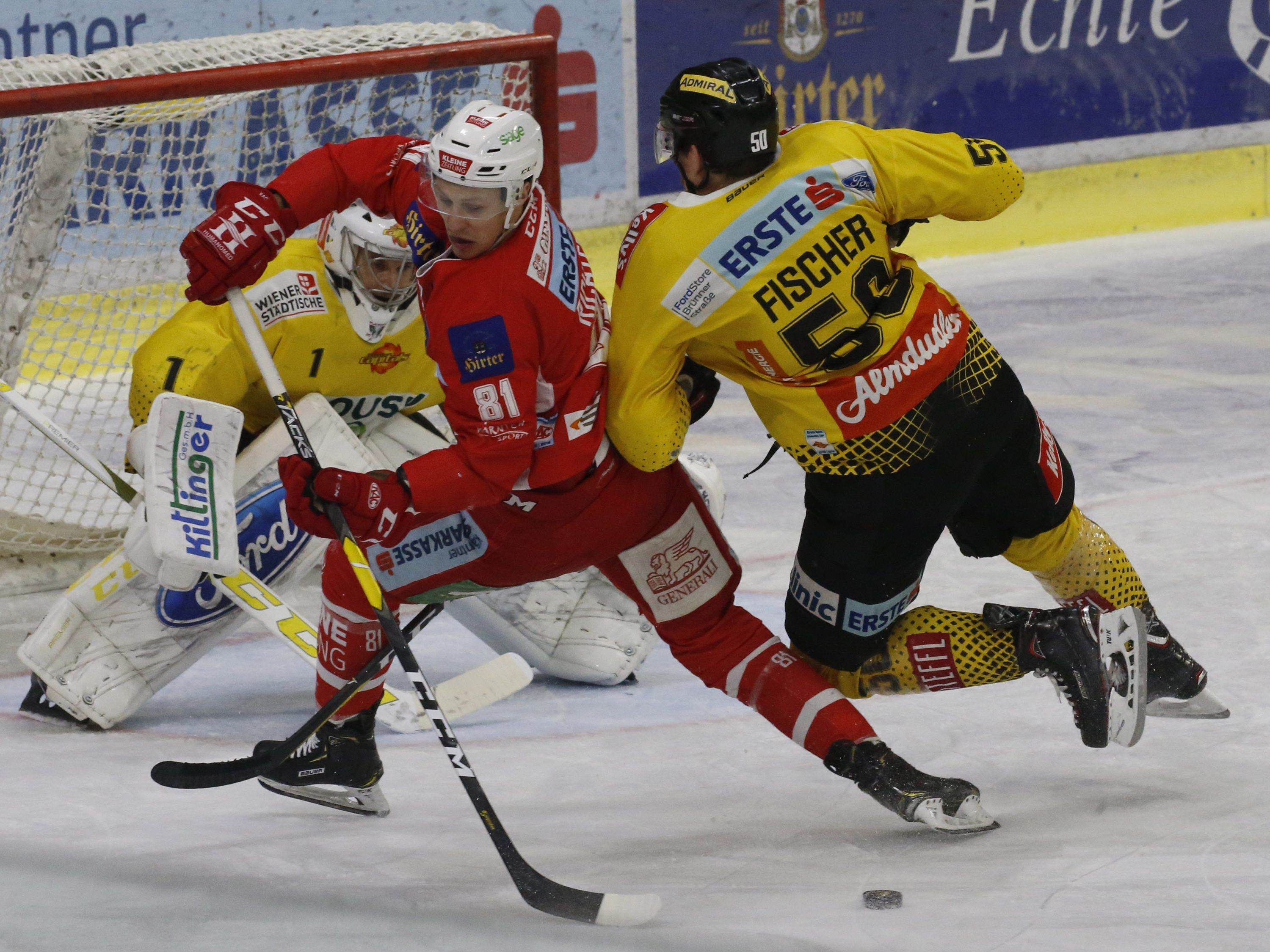 Am Samstag spielten die Vienna Capitals gegen den KAC.
