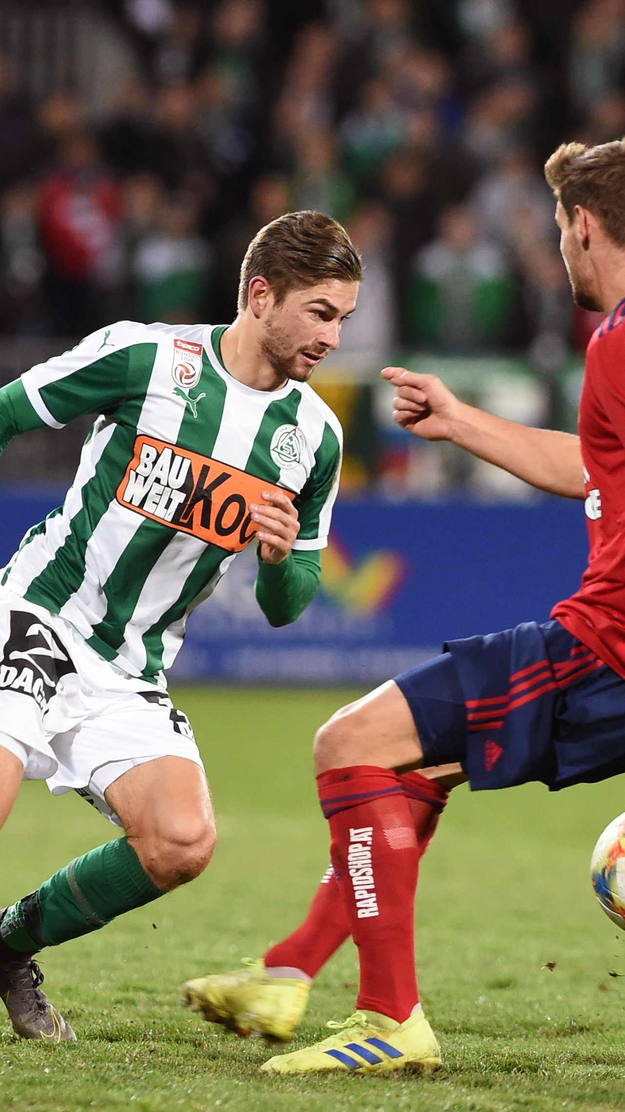 Rapid Wien und Mattersburg im Kampf um wichtige Punkte.