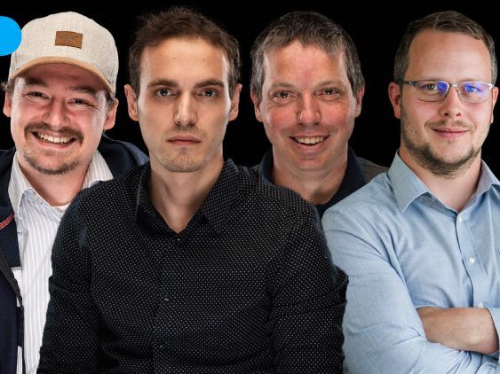 v.l.n.r. Philipp Freytag von Loringhoven, Matteo Ender, Stefan Boigner und Heinz Guntli