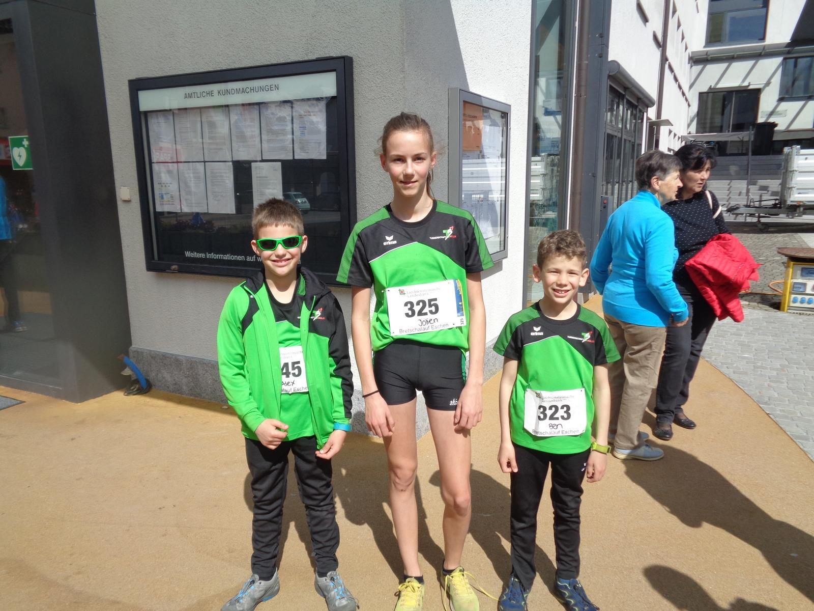 Alex, Jolien, Ben das Laufertrio der TS-Weiler Alex, Jolien, Ben das Laufertrio der TS-Weiler