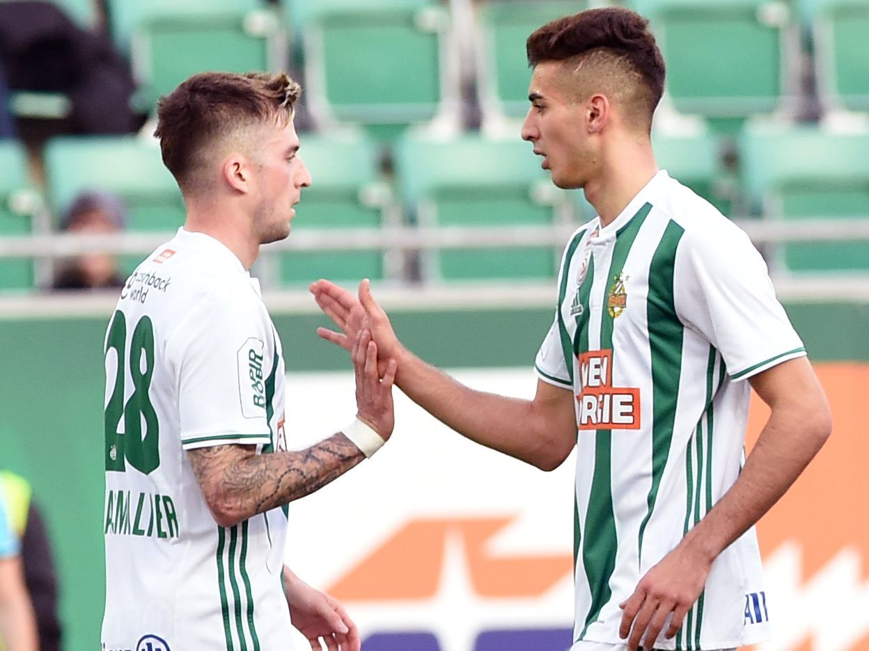 Rapid Wien sieht dem Spiel zuversichtlich entgegen. Rapid Wien sieht dem Spiel zuversichtlich entgegen.