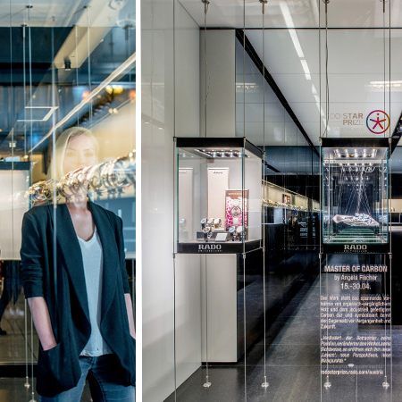 Bis Ende April wird die Kunstinstallation in der Rado Boutique zu sehen sein.