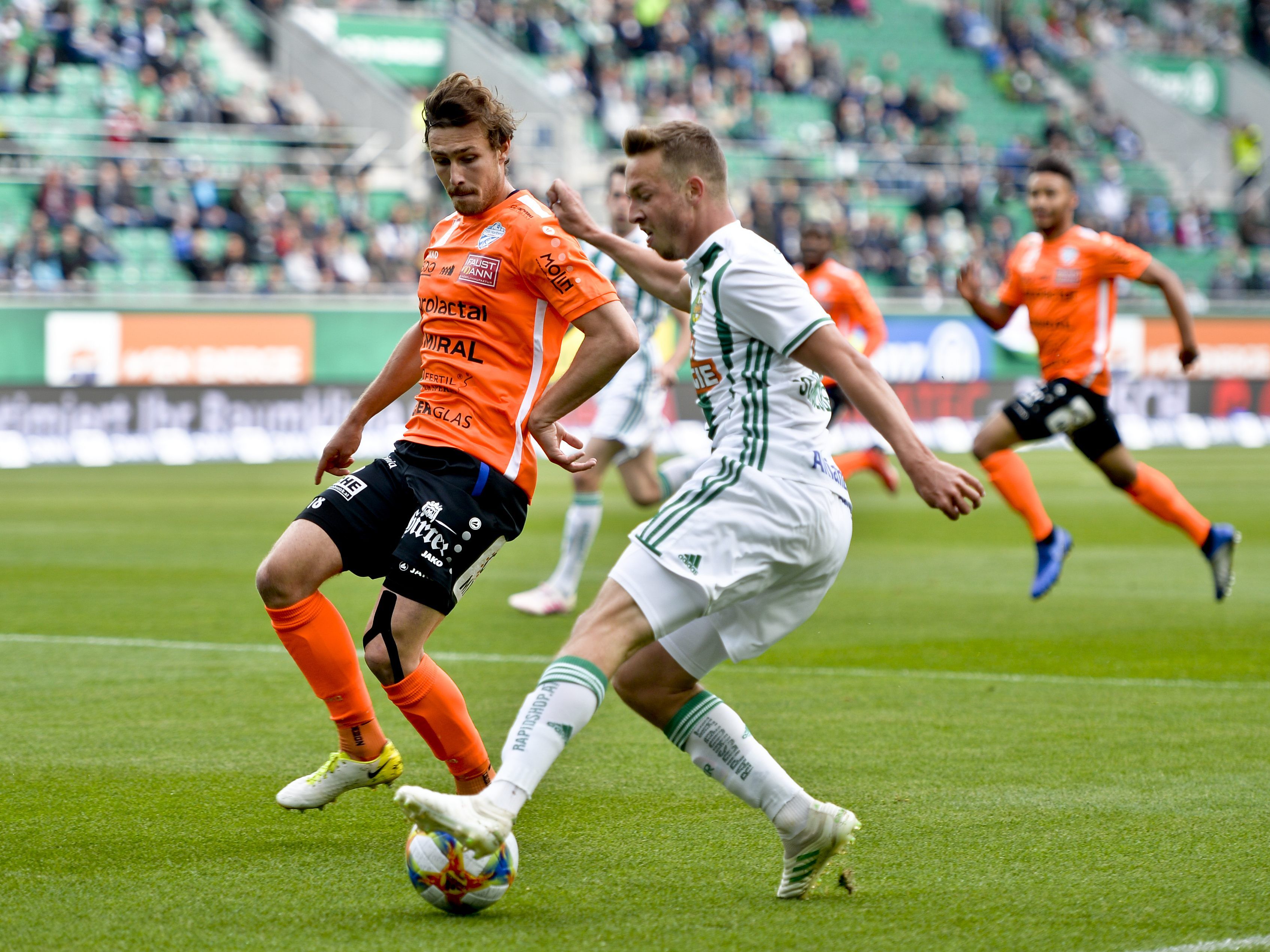 Rapid Wien unterlag Hartberg Zuhause mit 3:4.