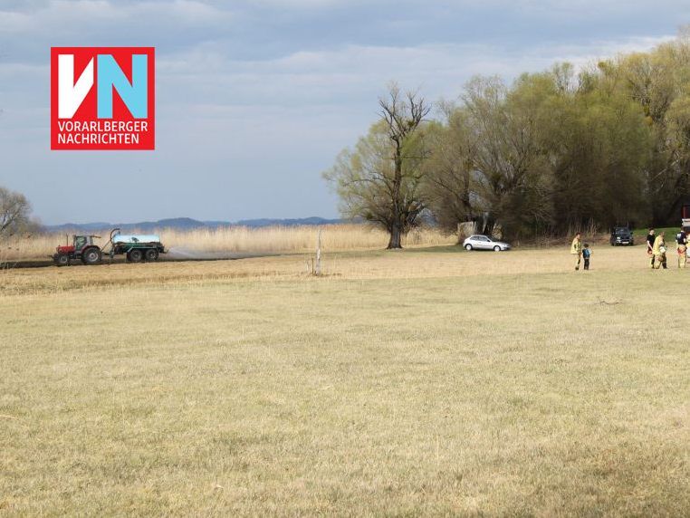Die große Trockenheit führte heuer schon zu Bränden auf Feldern, so wie auf diesem Bild in Höchst.