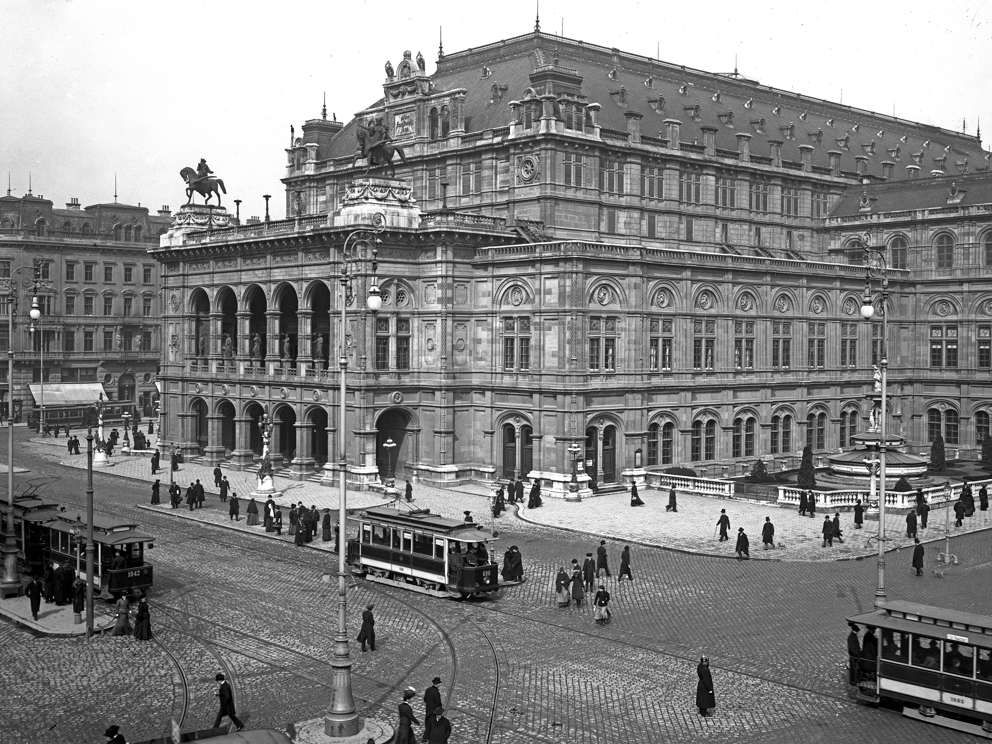 1906 sah der Bereich um die Wiener Staatsoper so aus