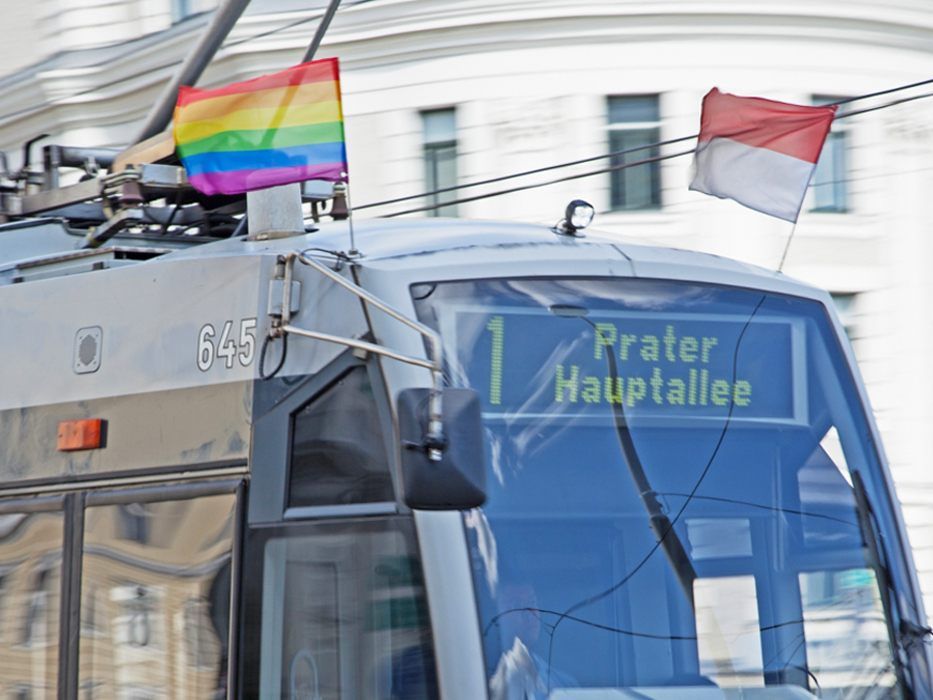 Die Wiener Linien fahren in den kommenden Wochen unter dem Motto "We ride with pride". Die Wiener Linien fahren in den kommenden Wochen unter dem Motto "We ride with pride".