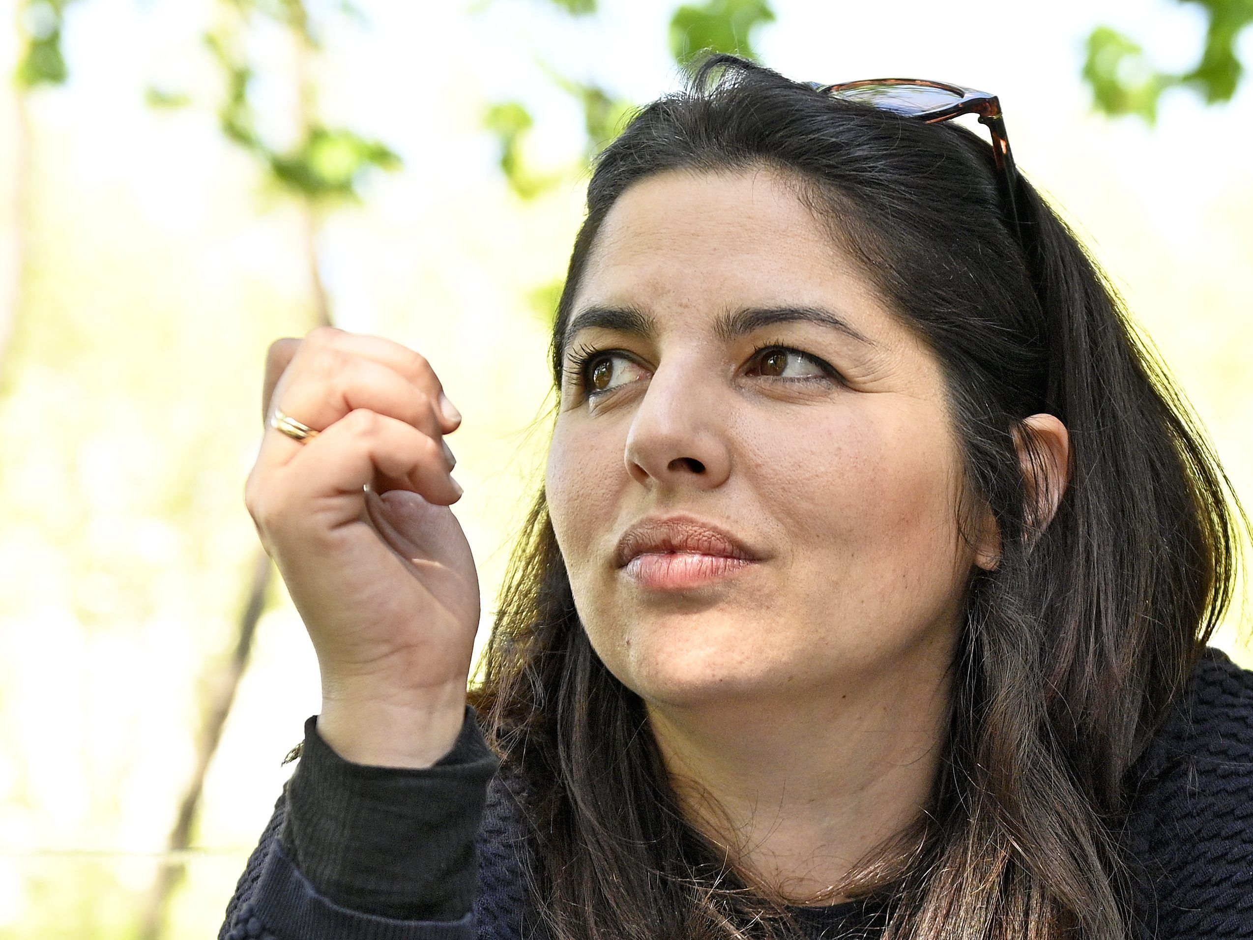 Katerina Anastasiou, die KPÖ-Spitzenkandidatin zur EU Wahl Katerina Anastasiou, die KPÖ-Spitzenkandidatin zur EU Wahl