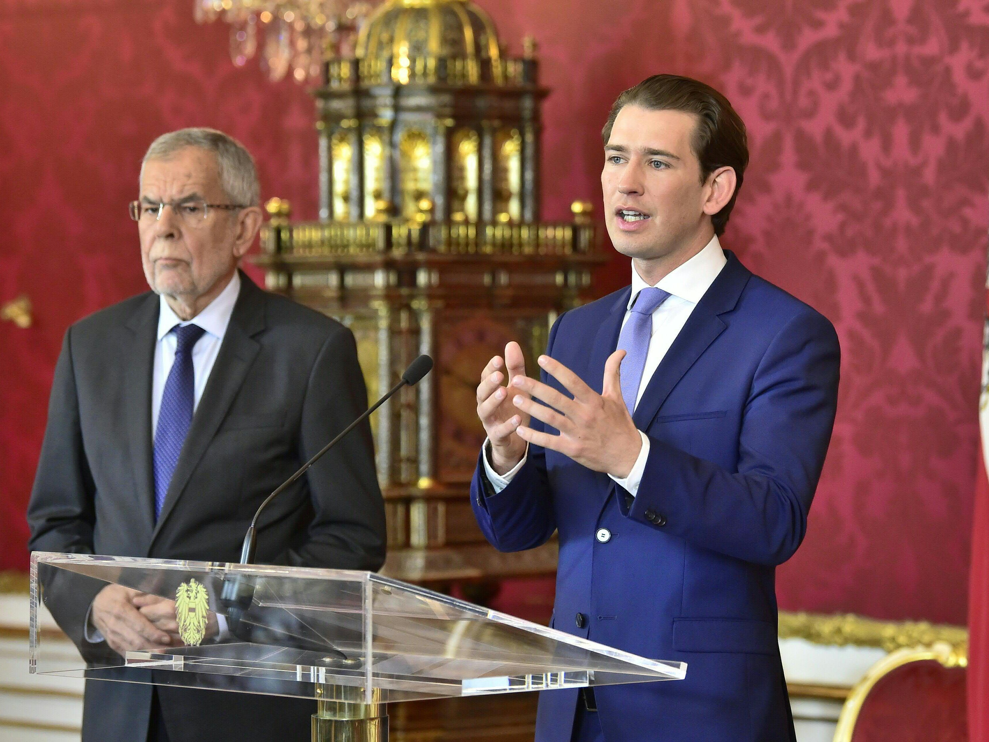 Van der Bellen und Kurz sollen über die vakanten FPÖ-Ministerposten sprechen.