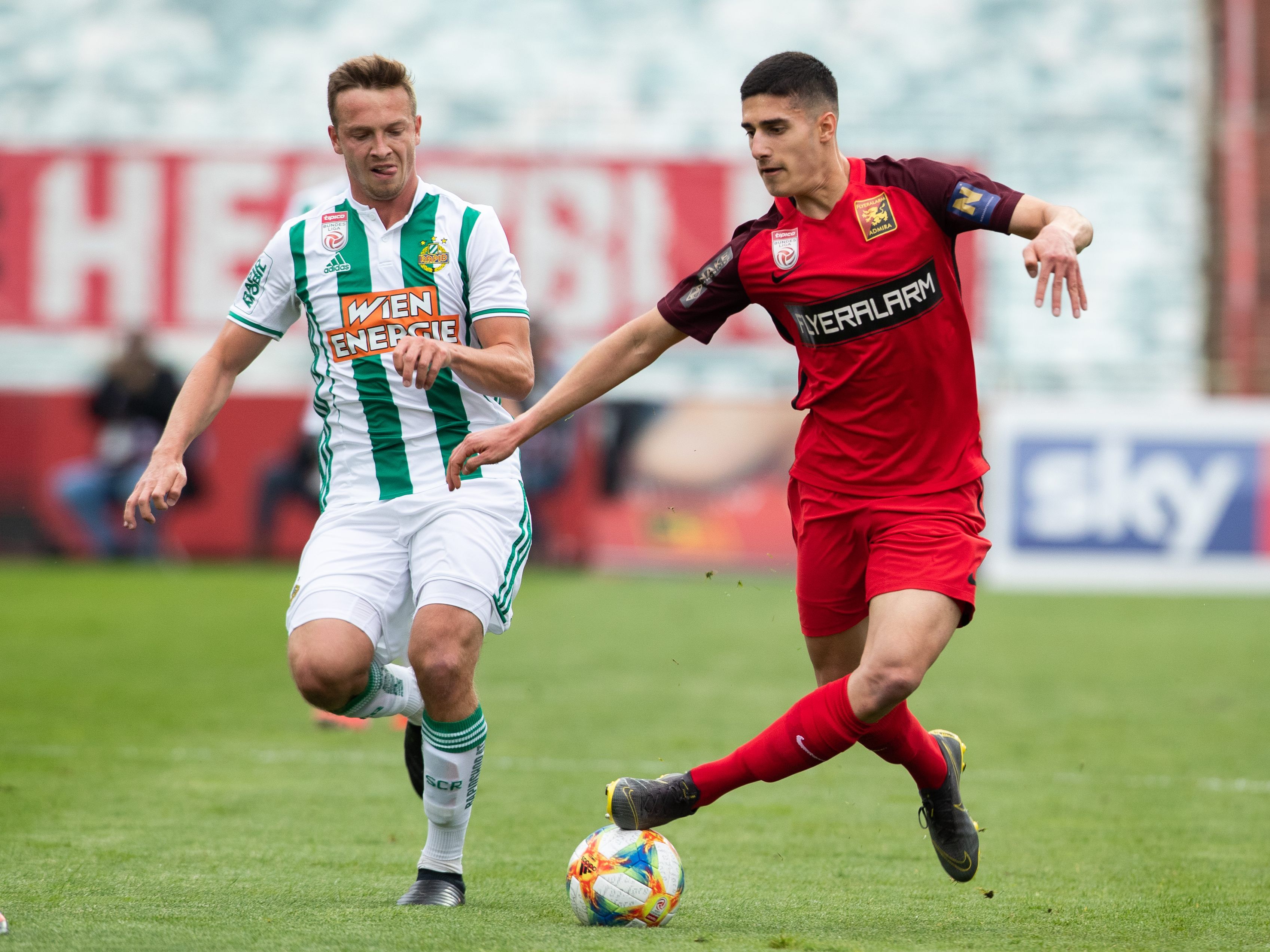 Rapid Wien erzielte gegen die Admira ein 4:3. Rapid Wien erzielte gegen die Admira ein 4:3.