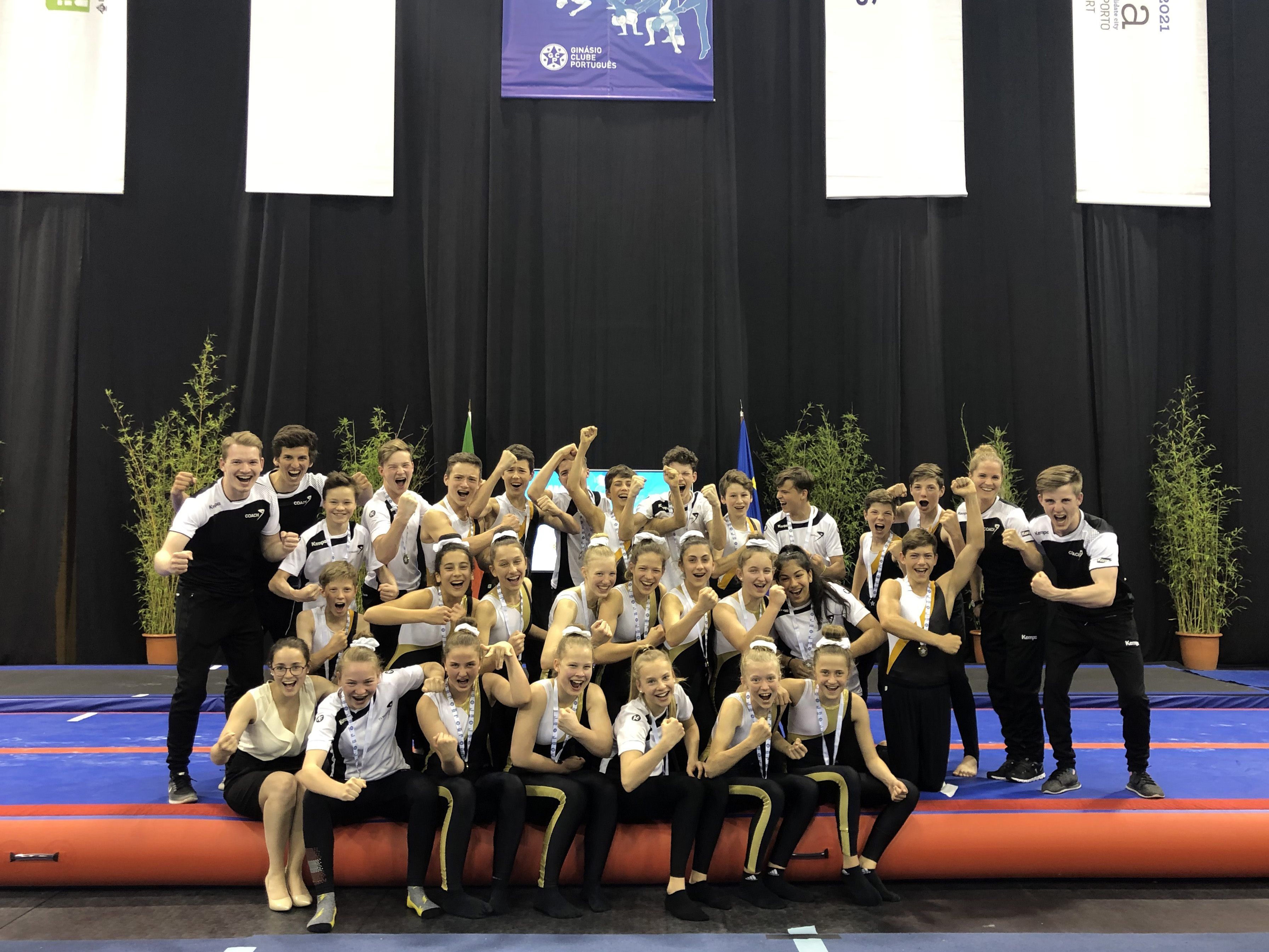 Zwei Mal Gold für Wolfurt Teamturnerinnen und -turner in Lissabon. Zwei Mal Gold für Wolfurt Teamturnerinnen und -turner in Lissabon.