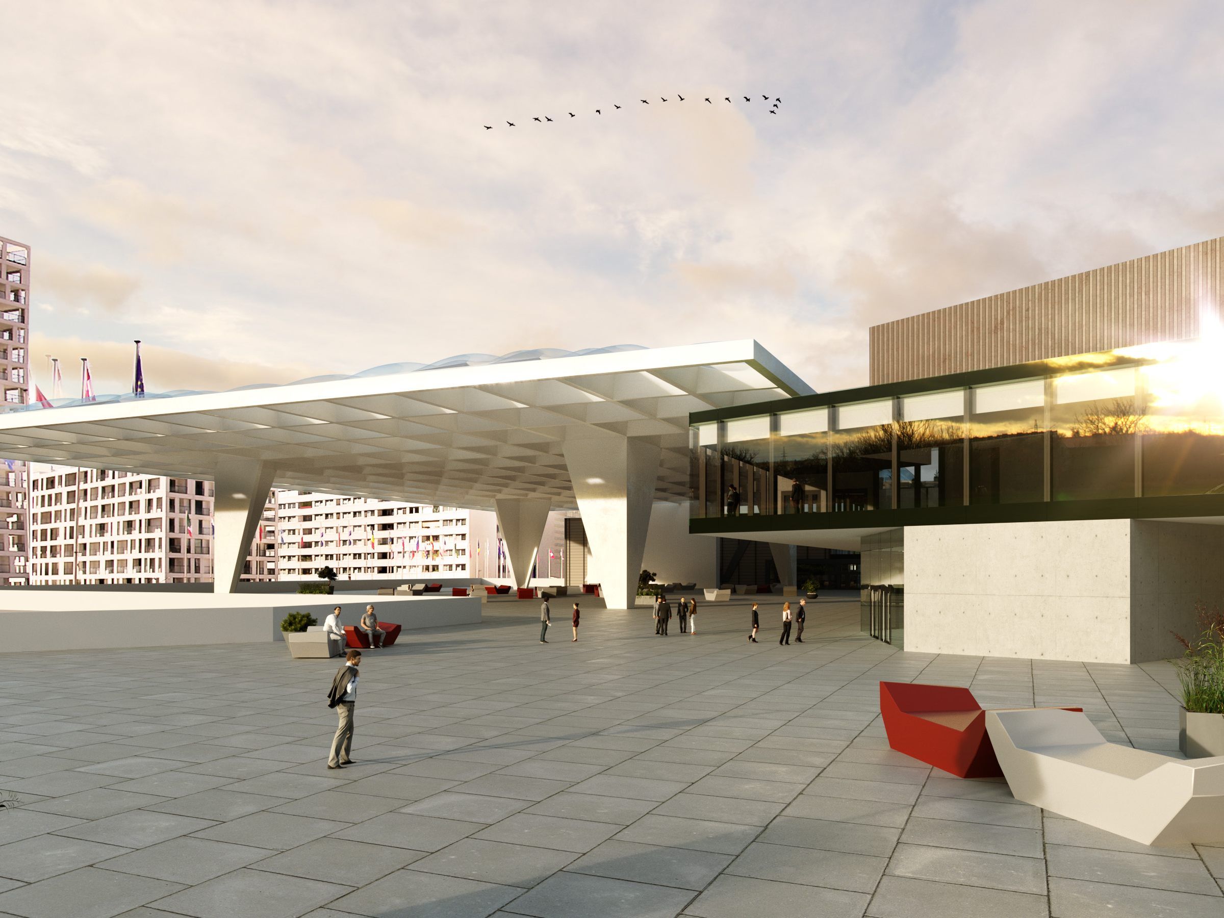 Das donauSEGEL ist das größte Modernisierungsprojekt des Austria Center Vienna. Das donauSEGEL ist das größte Modernisierungsprojekt des Austria Center Vienna.