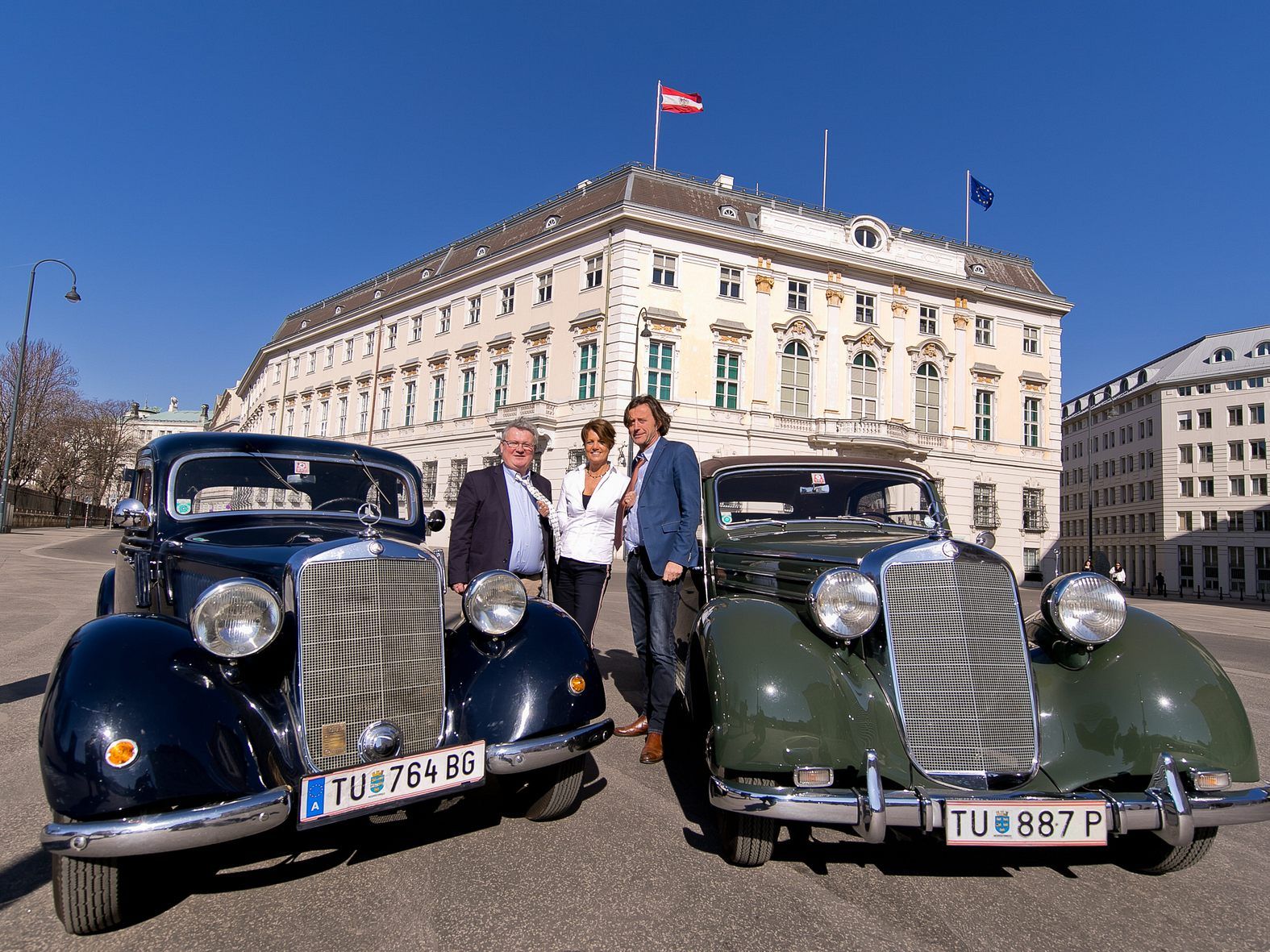 Engelbert Baum (Organisator), Martina Löwe (Österreichische Krebshilfe), Manfred Hogl (Organisator) sind am 18. Mai mitdabei.