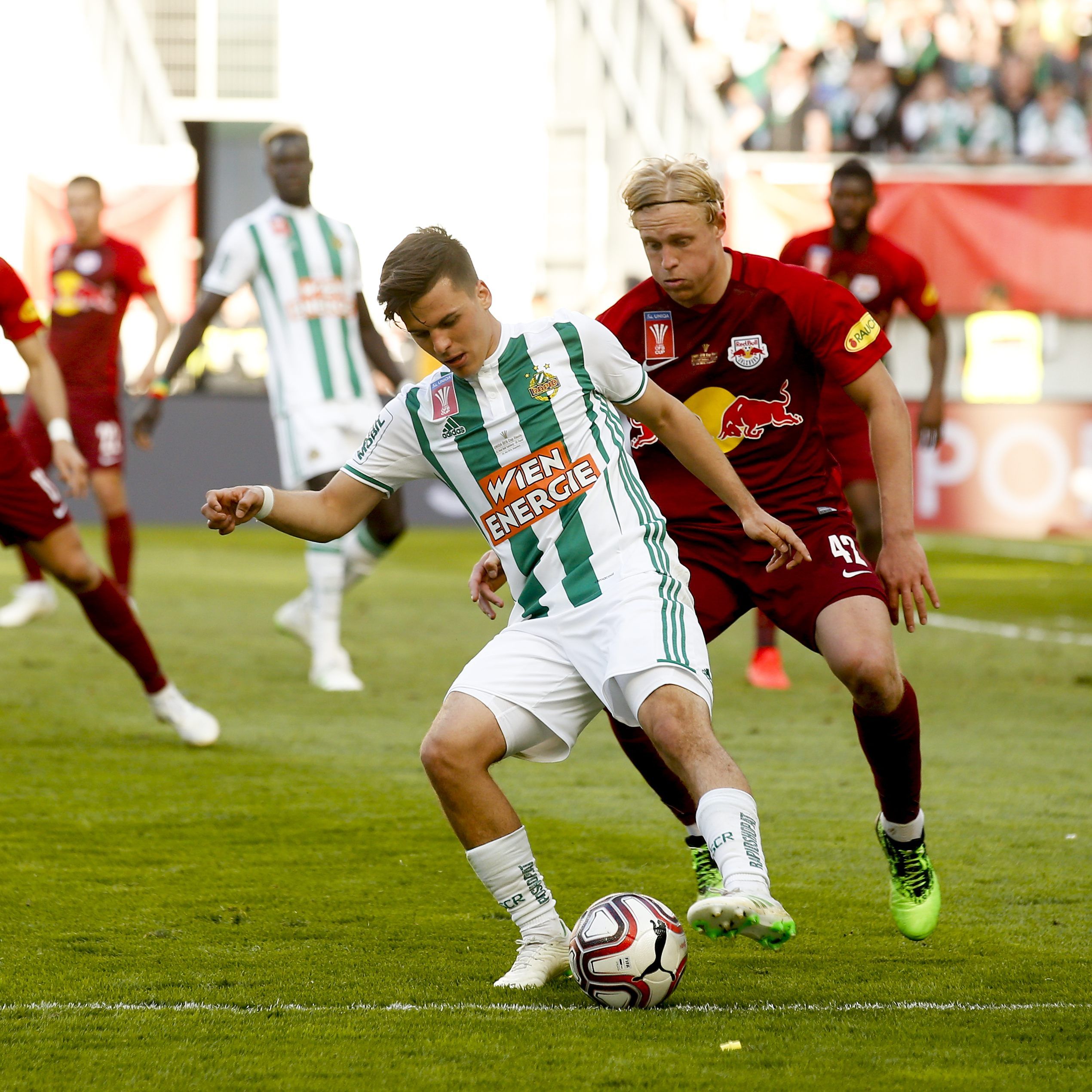 Red Bull Salzburg konnte mit 2:0 gegen Rapid Wien gewinnen.