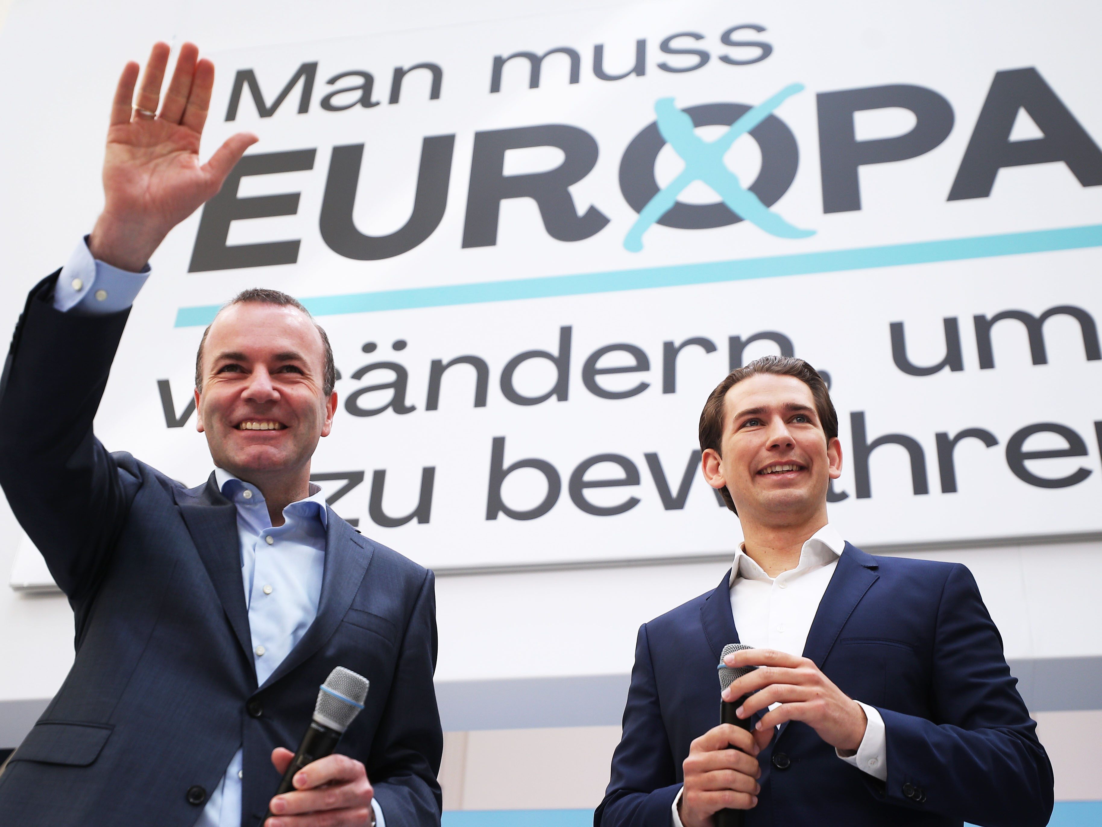 Sebastian Kurz wird bei der Abschlusskundgebung von Manfred Weber dabei sein. Sebastian Kurz wird bei der Abschlusskundgebung von Manfred Weber dabei sein.