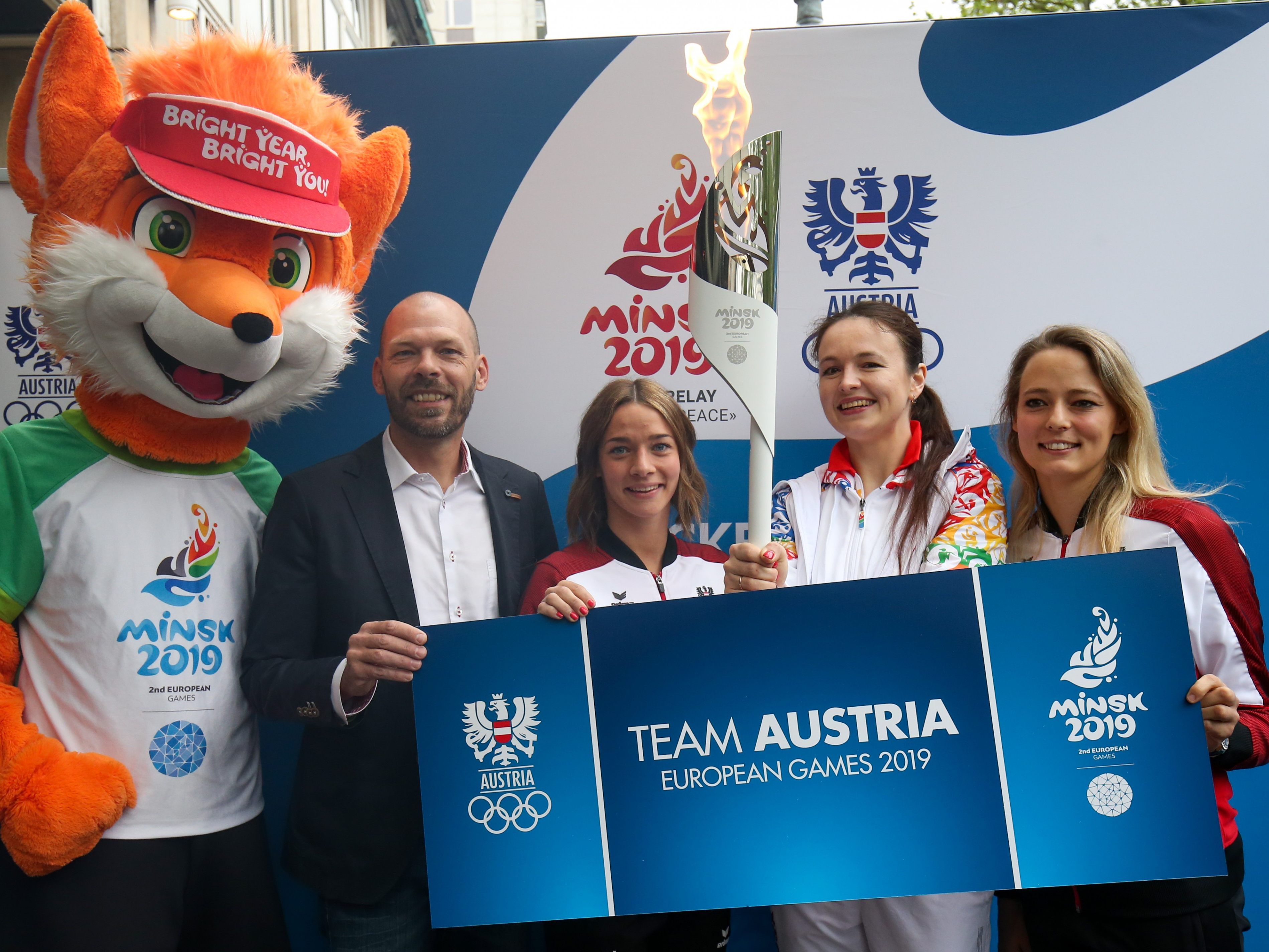 Das Olympische Feuer machte Halt in Wien.