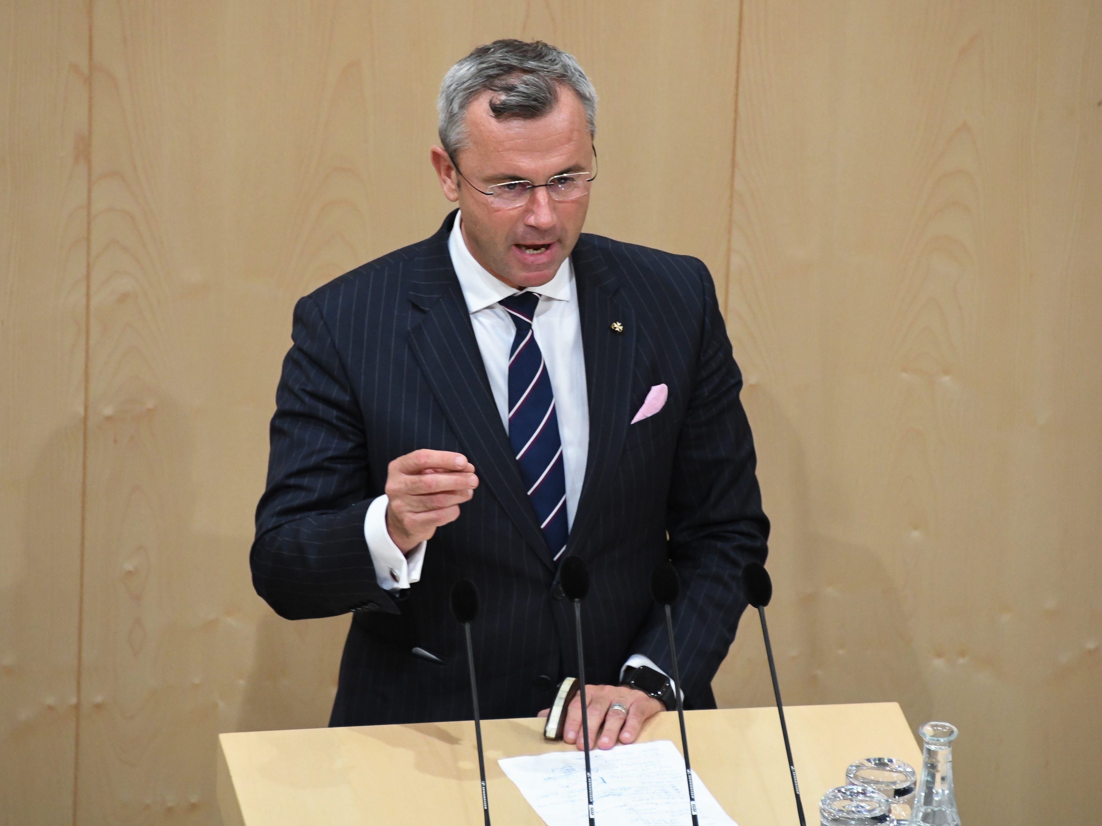 Nobert Hofer ist über die Entscheidung von HC Strache erfreut. Nobert Hofer ist über die Entscheidung von HC Strache erfreut.