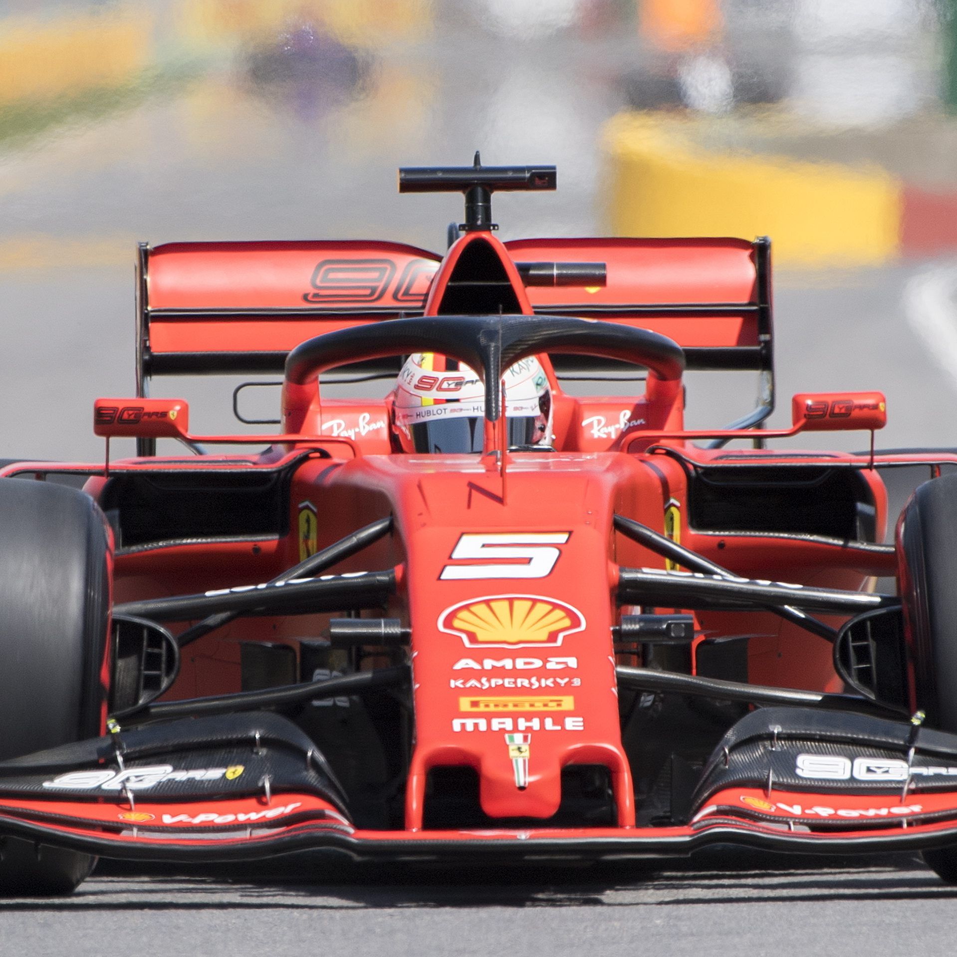 Ferrari-Pilot Sebastian Vettel holte sich die Pole in Kanada.