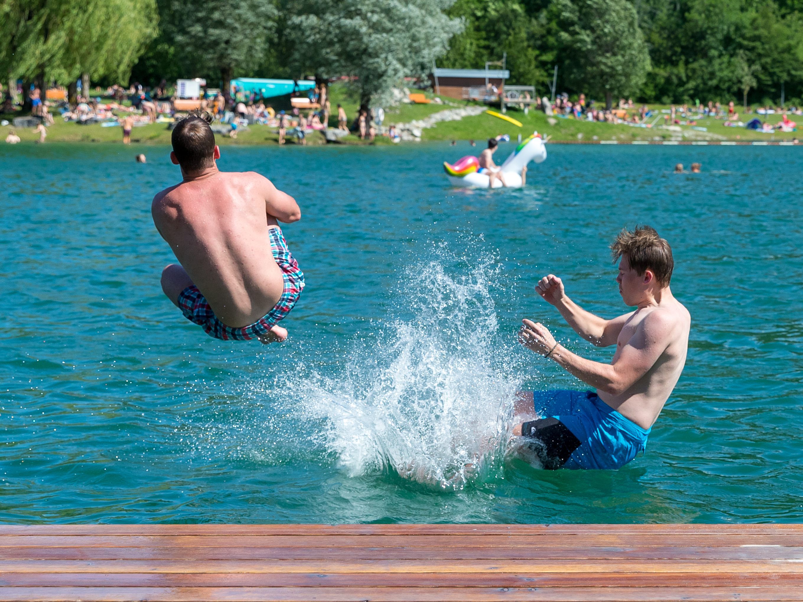 Die Hitzewelle bringt bis zu 36 Grad mit sich. Die Hitzewelle bringt bis zu 36 Grad mit sich.